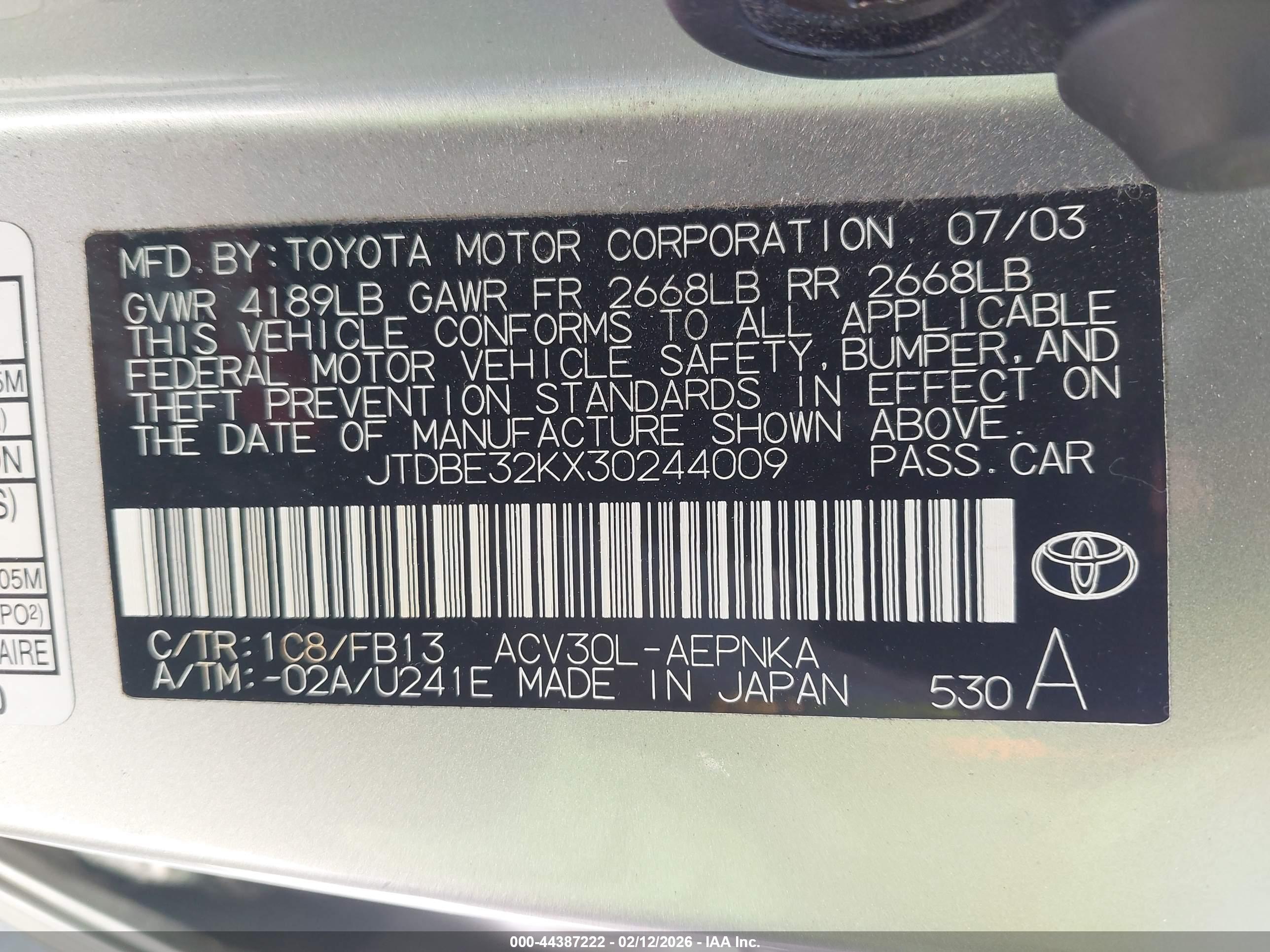 TOYOTA CAMRY image 9