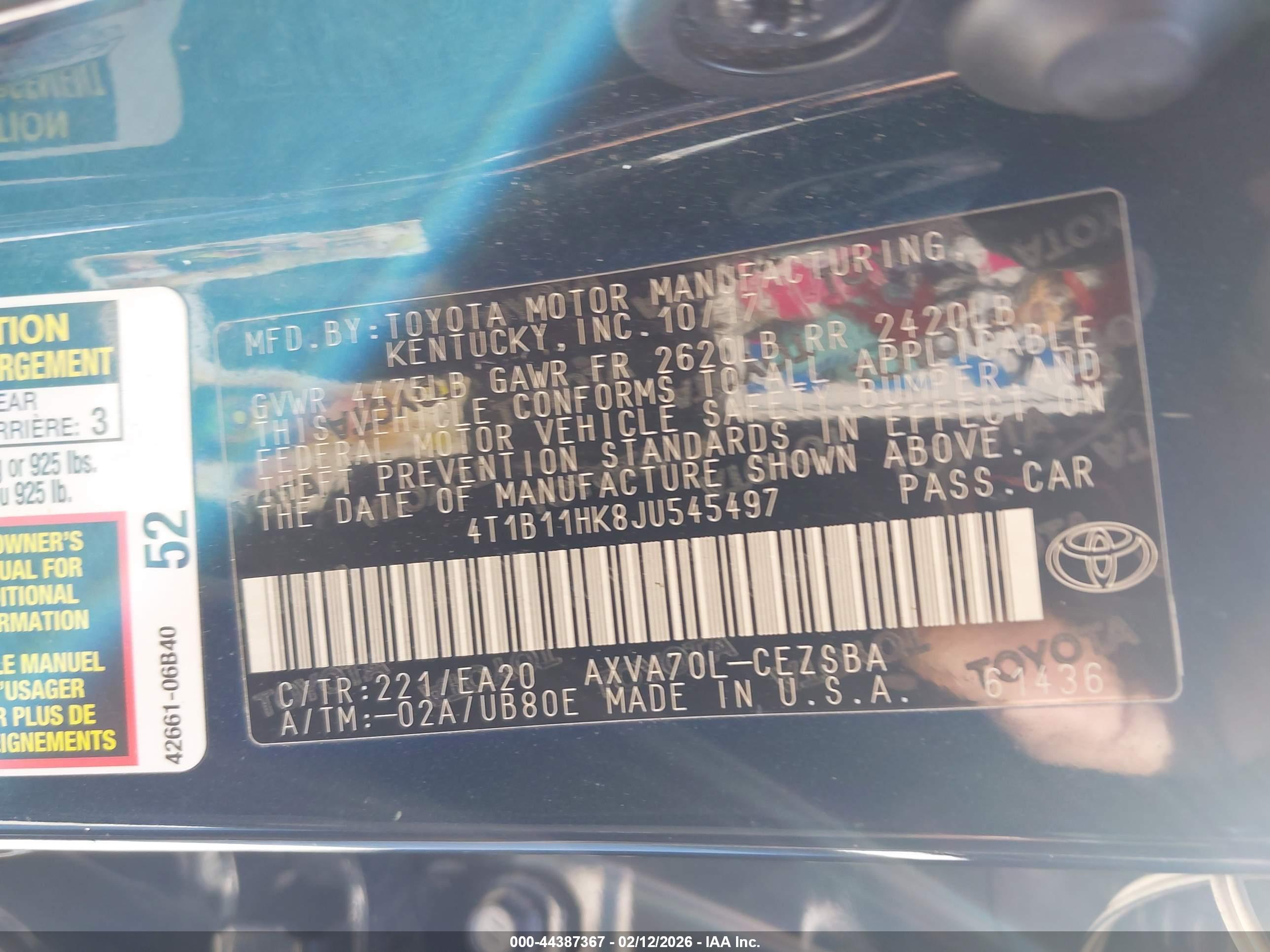 TOYOTA CAMRY image 9