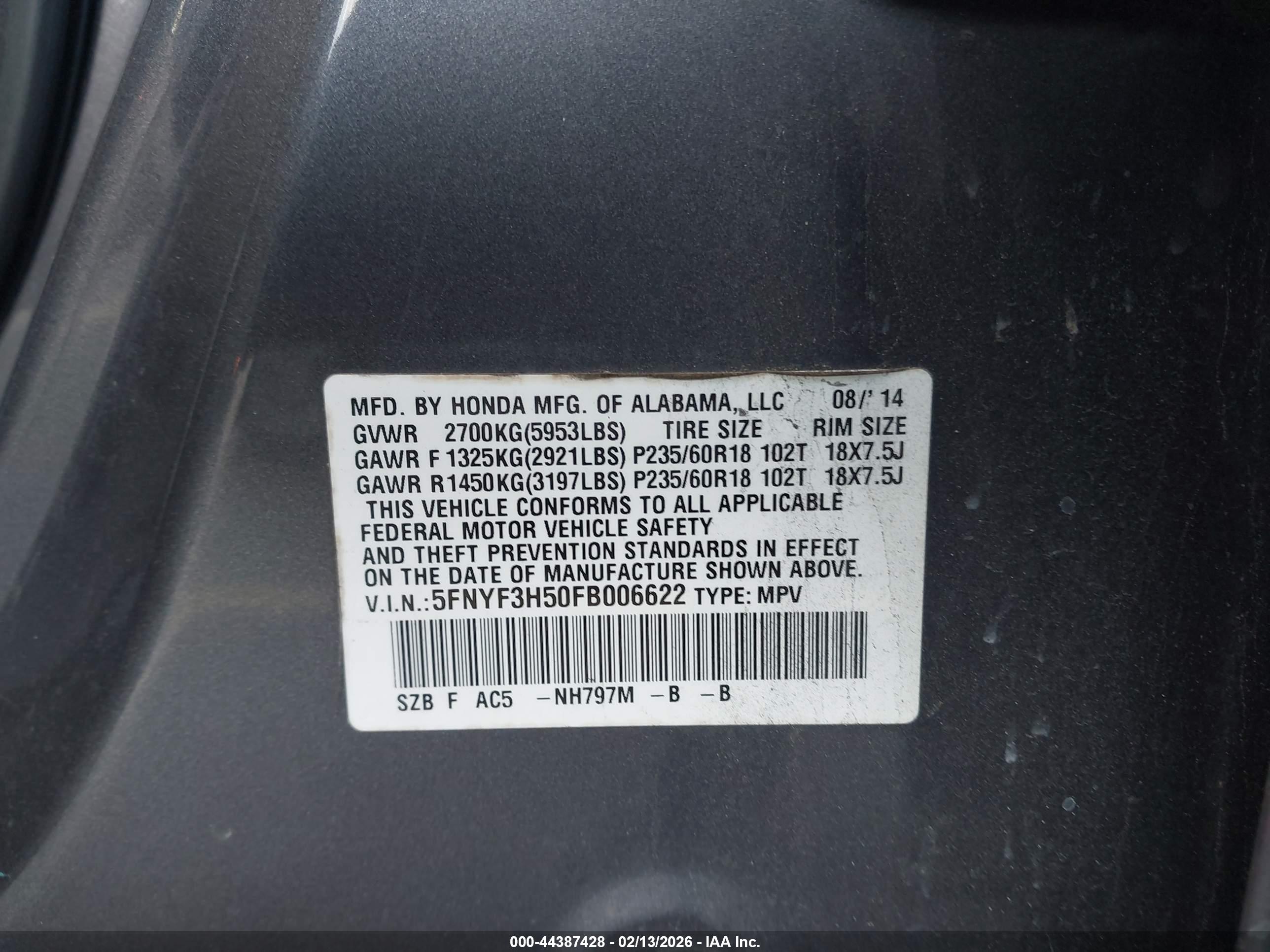 HONDA PILOT image 9