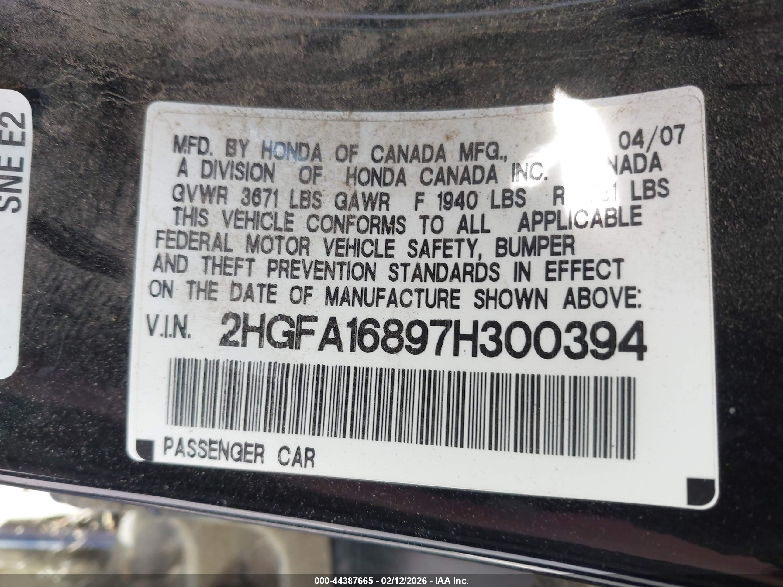 HONDA CIVIC image 9