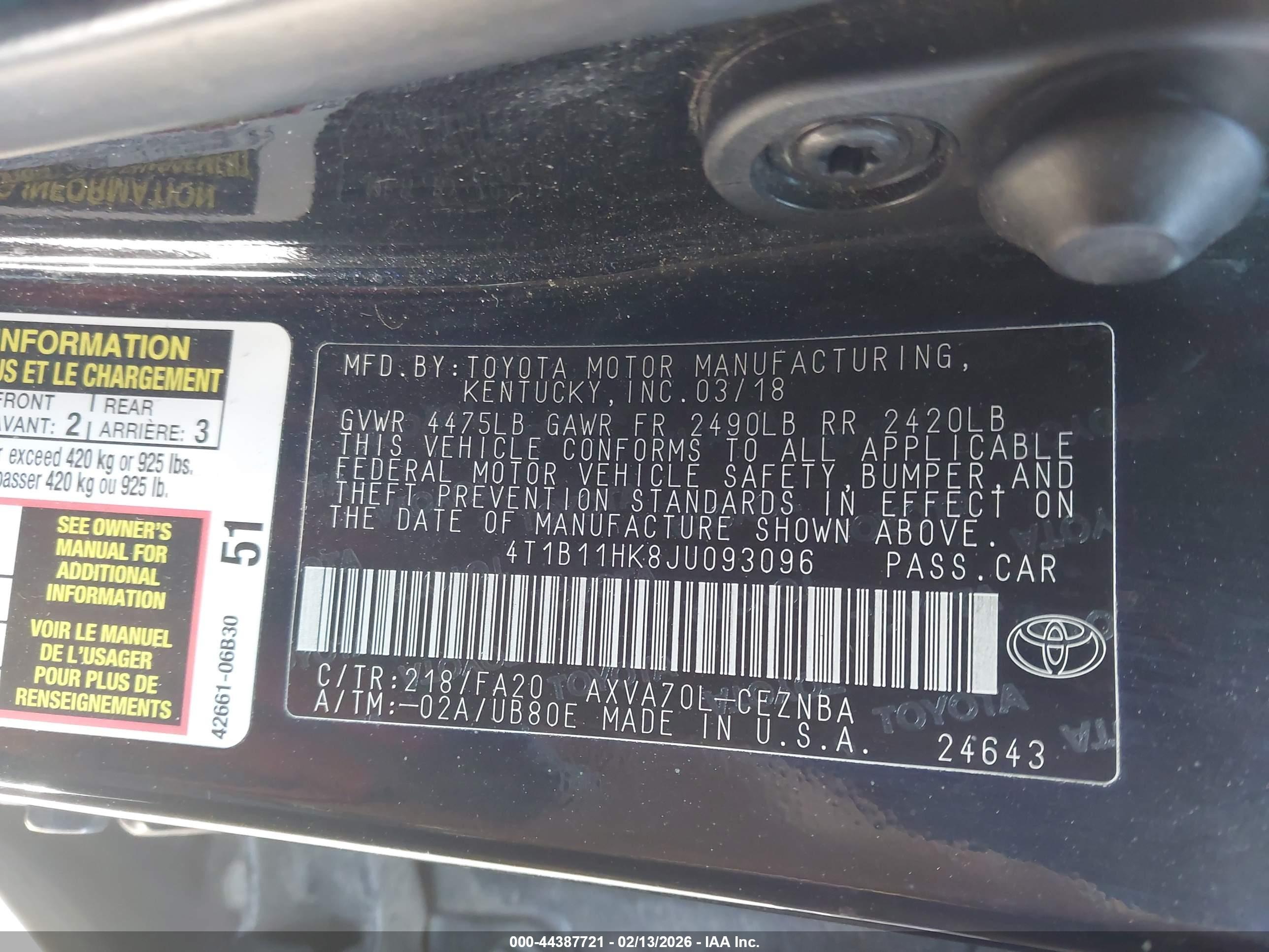 TOYOTA CAMRY image 9