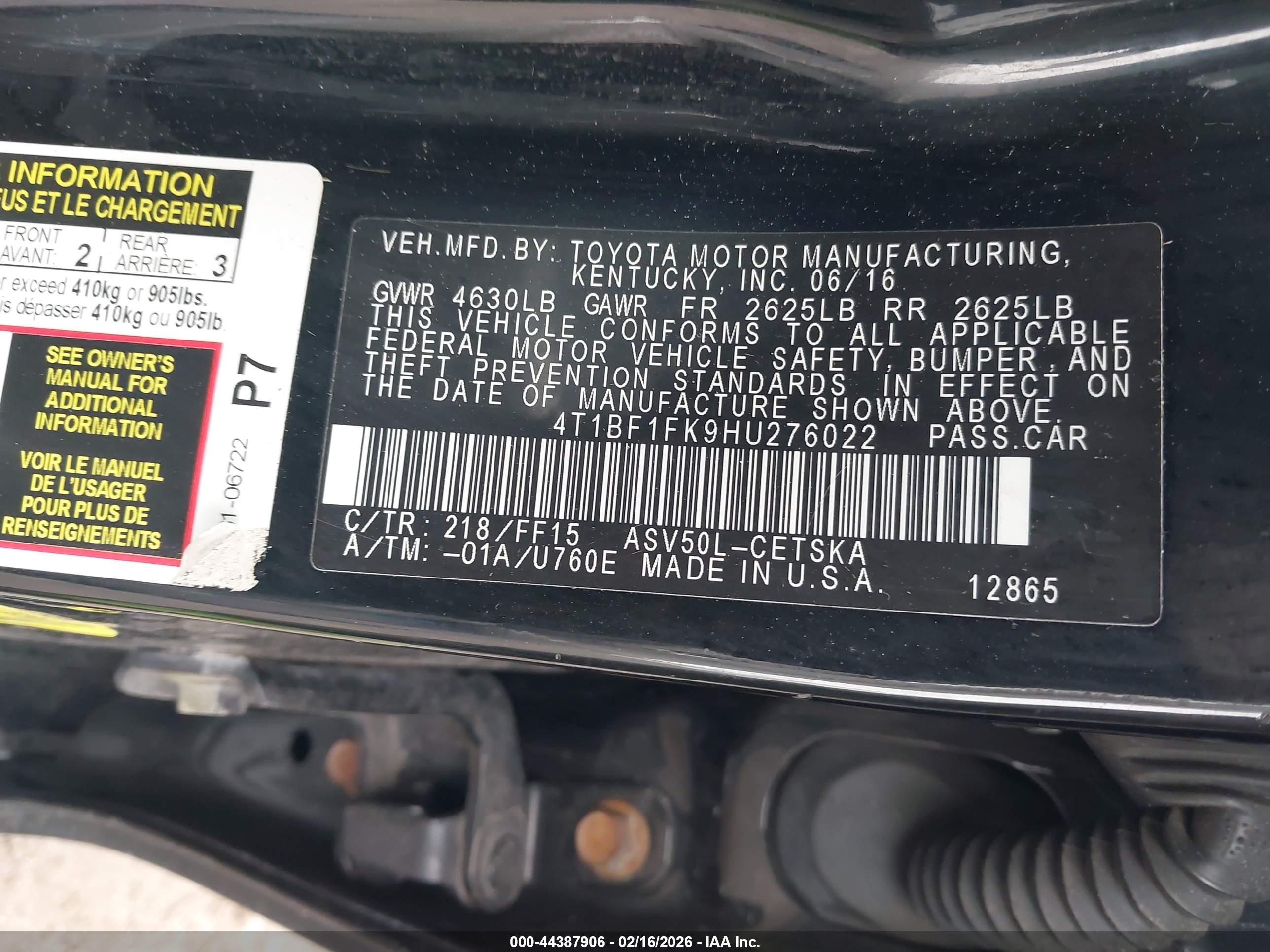 TOYOTA CAMRY image 9