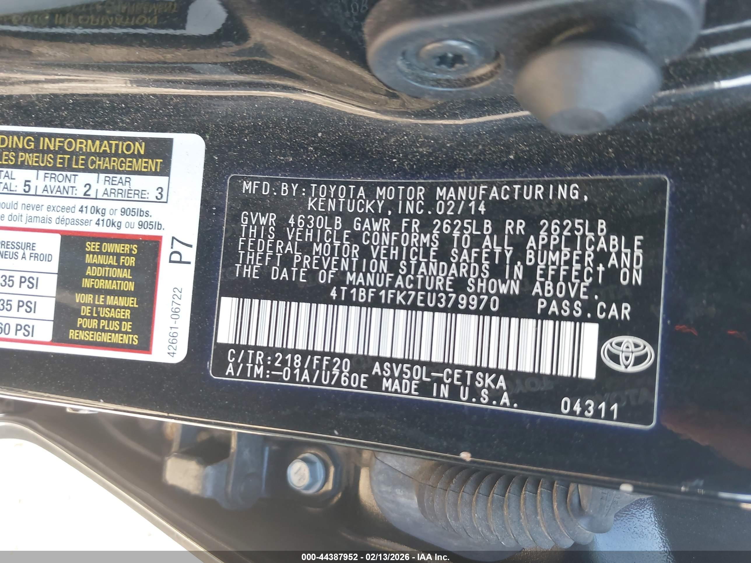 TOYOTA CAMRY image 9