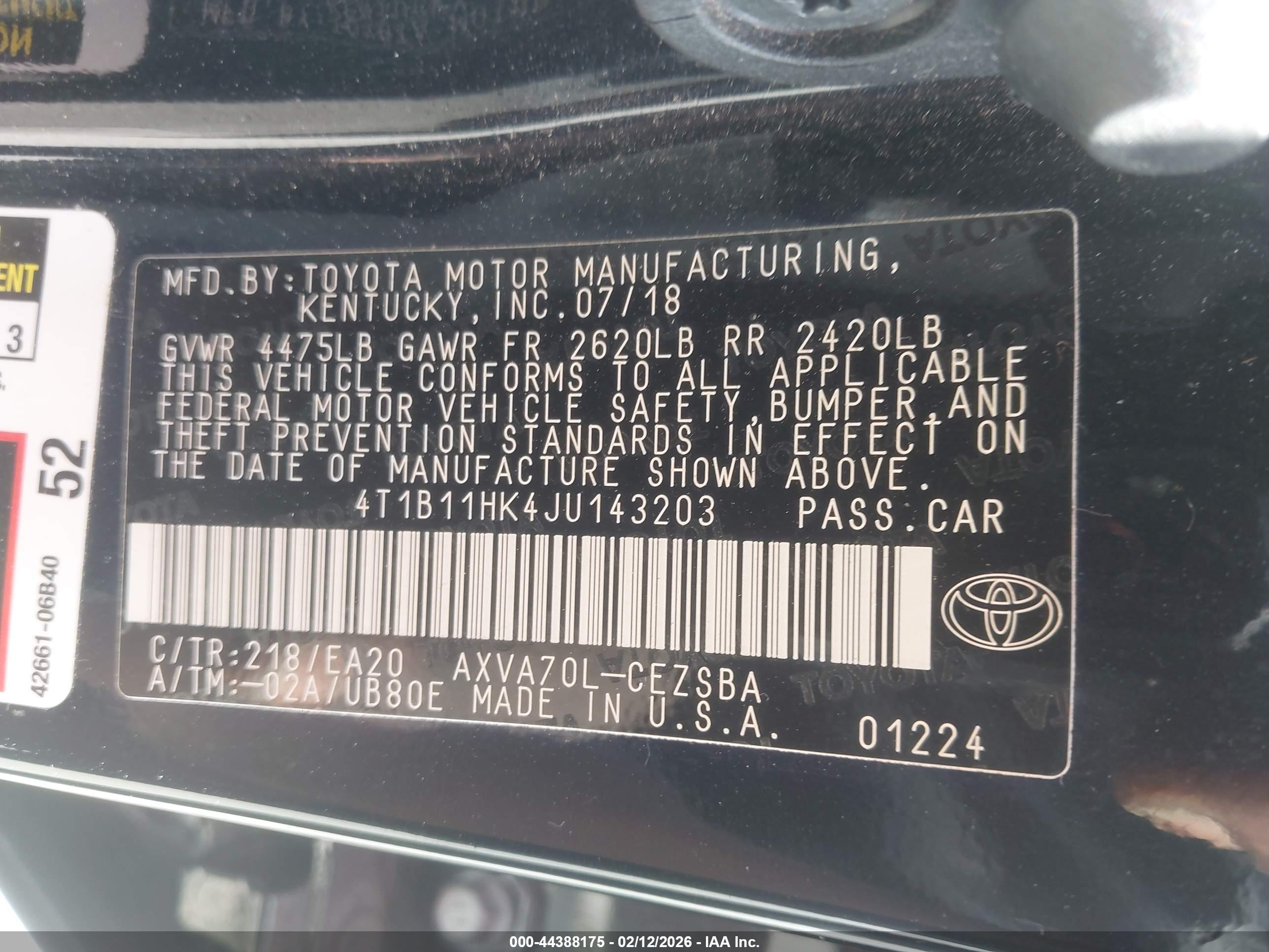 TOYOTA CAMRY image 9