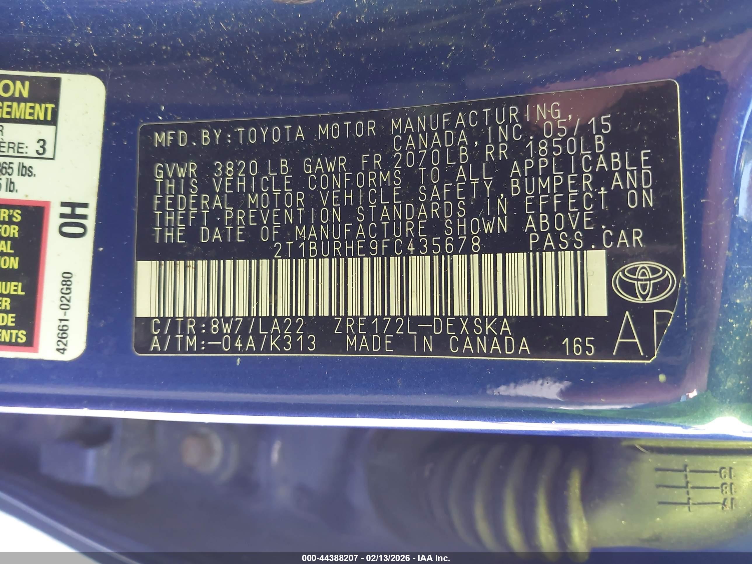 TOYOTA COROLLA image 9