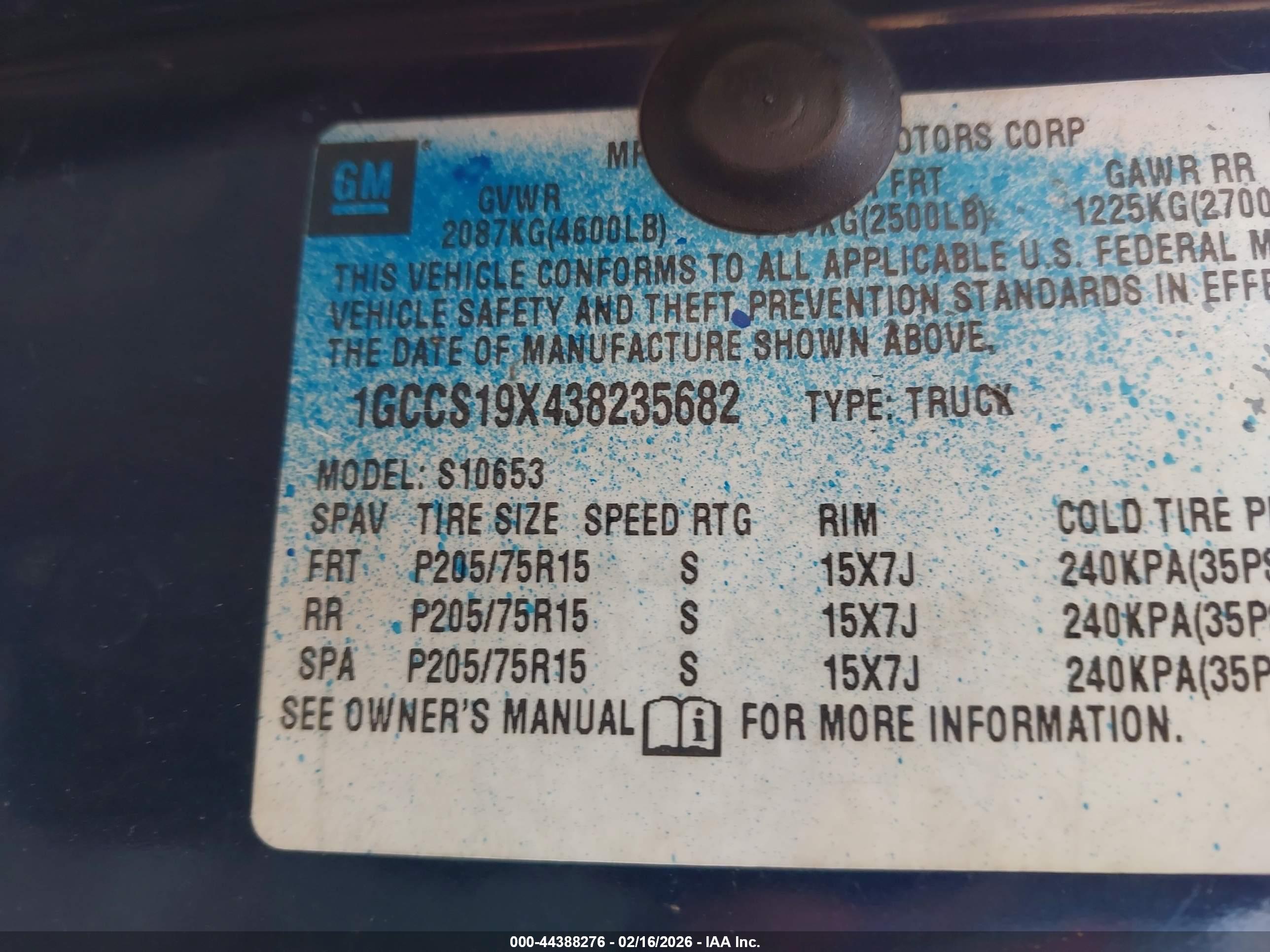 CHEVROLET S-10 image 9