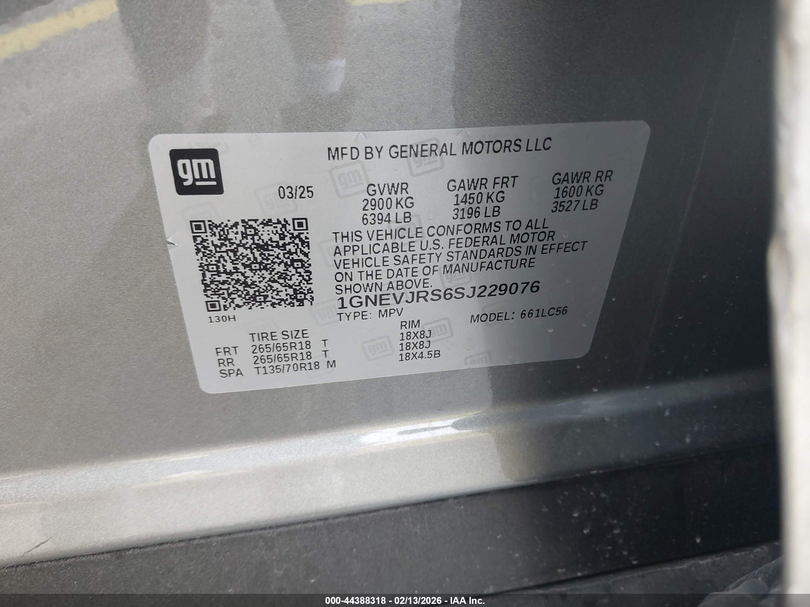 CHEVROLET TRAVERSE image 9