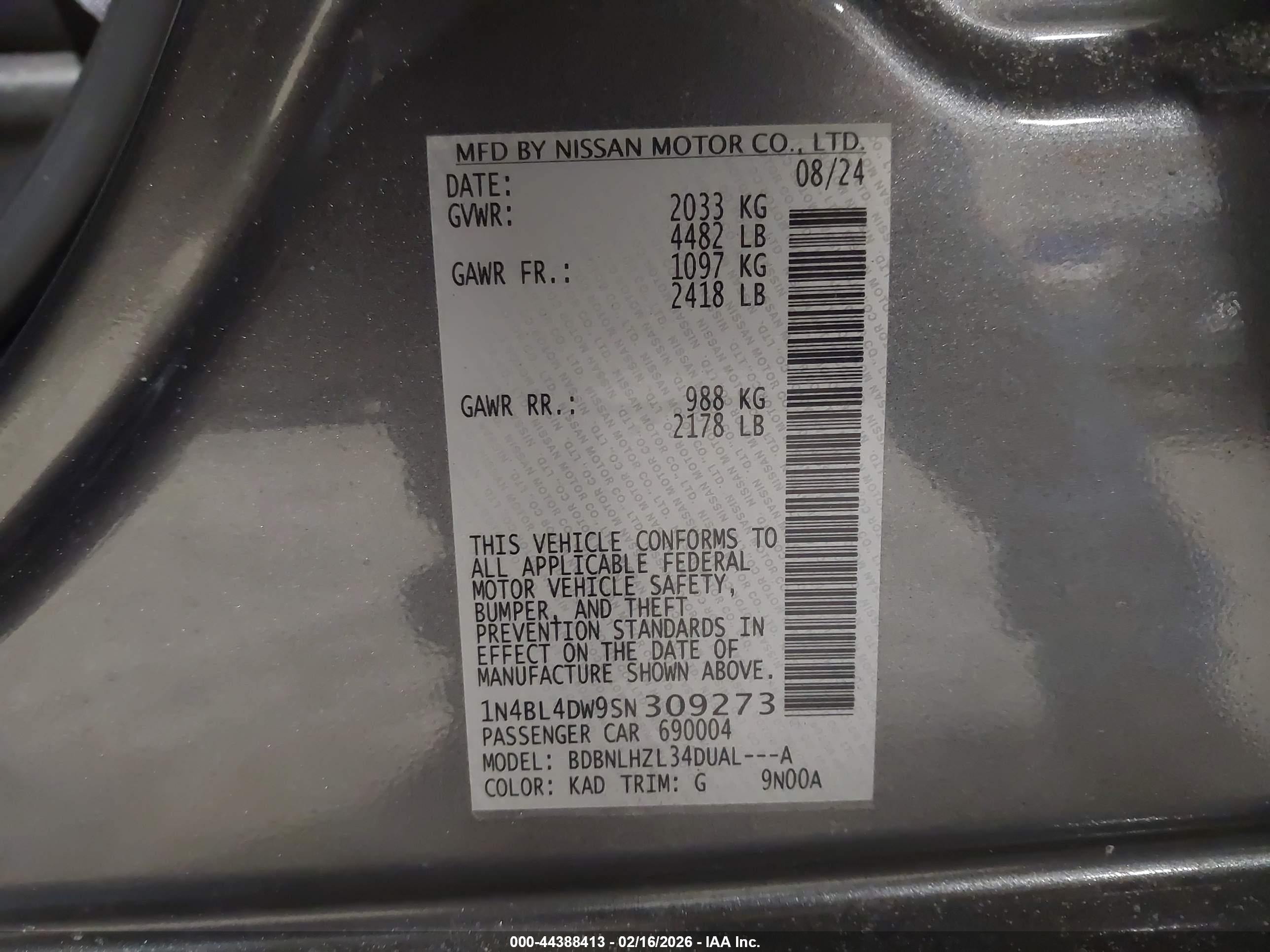 NISSAN ALTIMA image 9