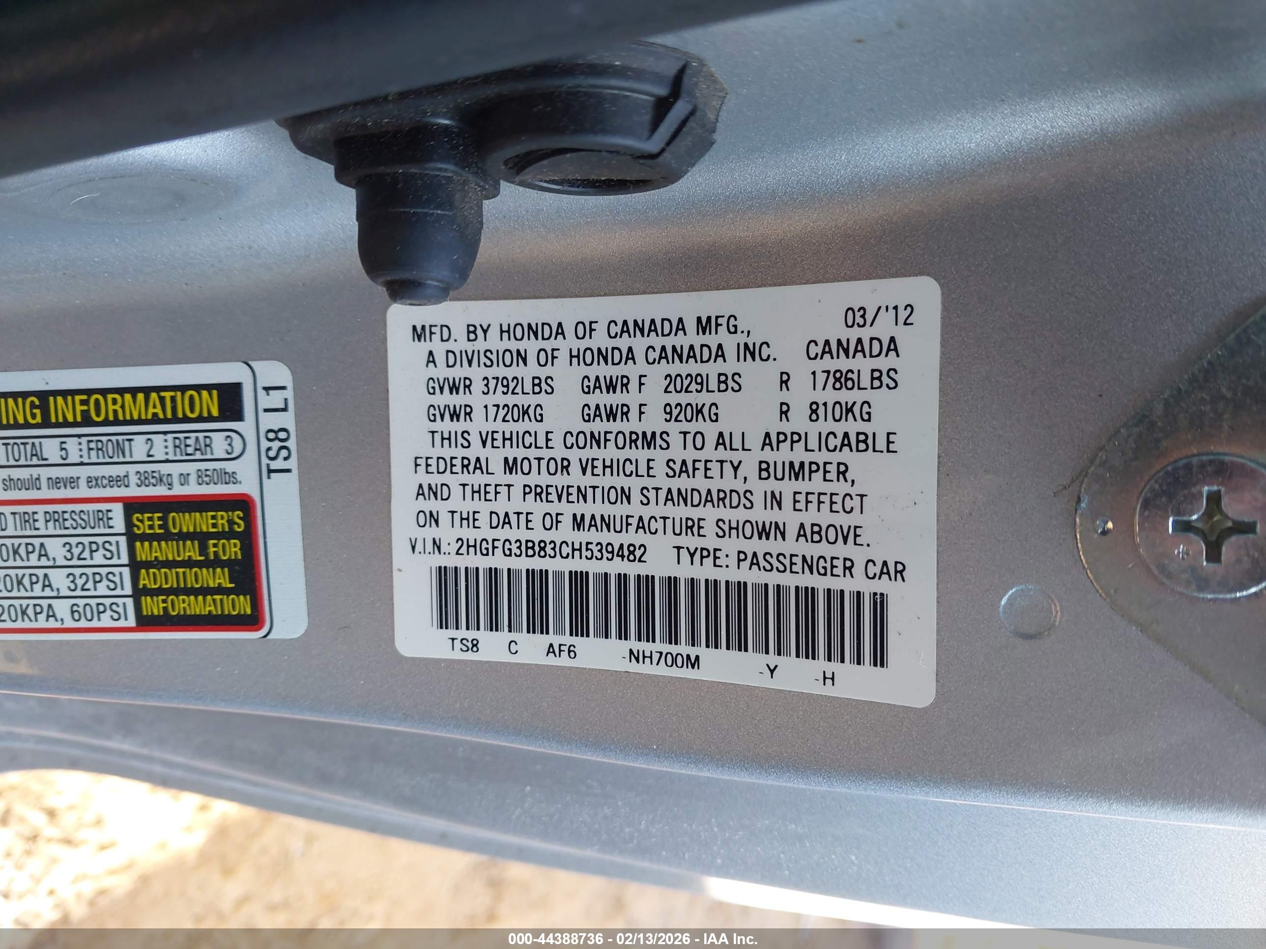 HONDA CIVIC image 9