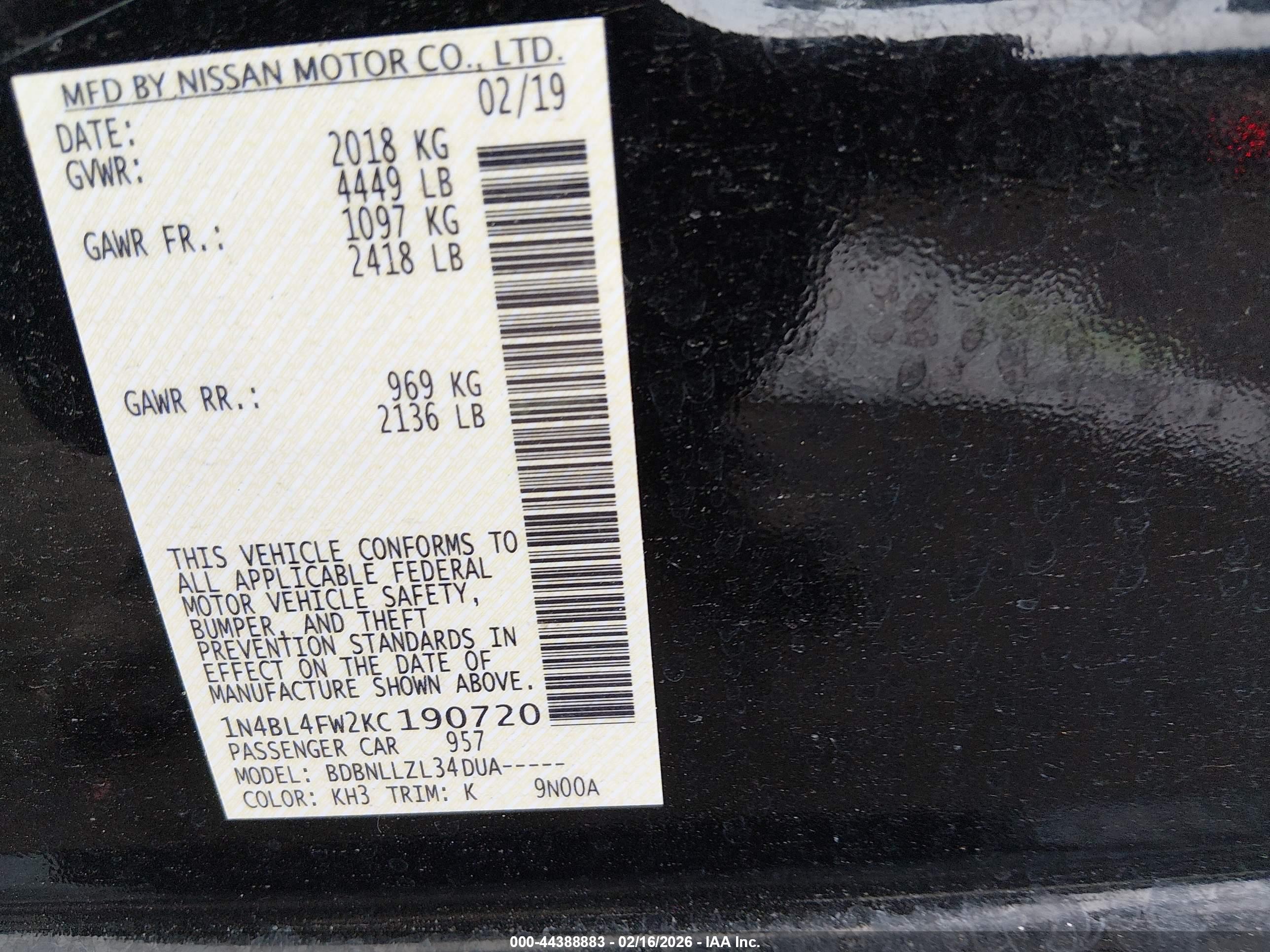 NISSAN ALTIMA image 9