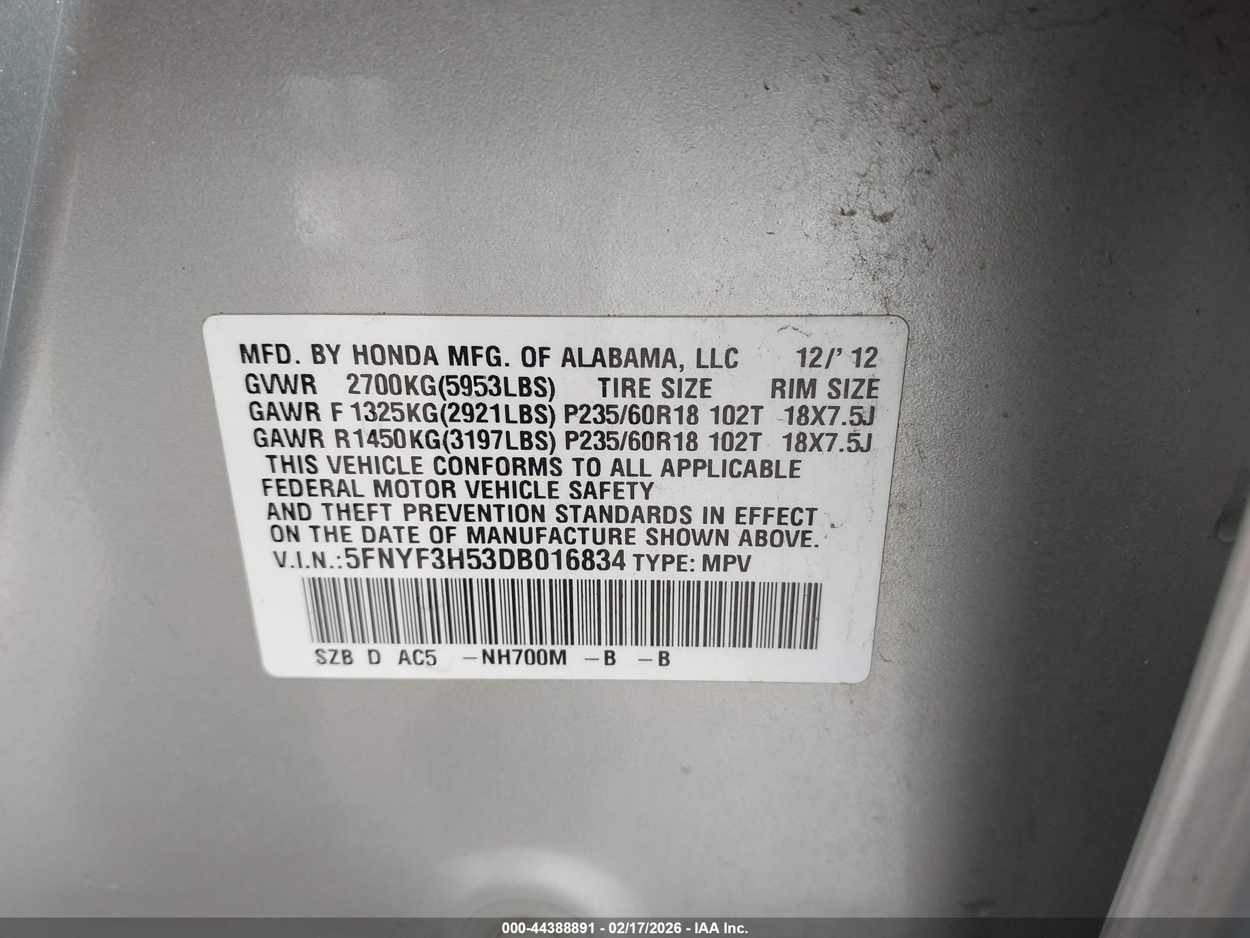 HONDA PILOT image 9