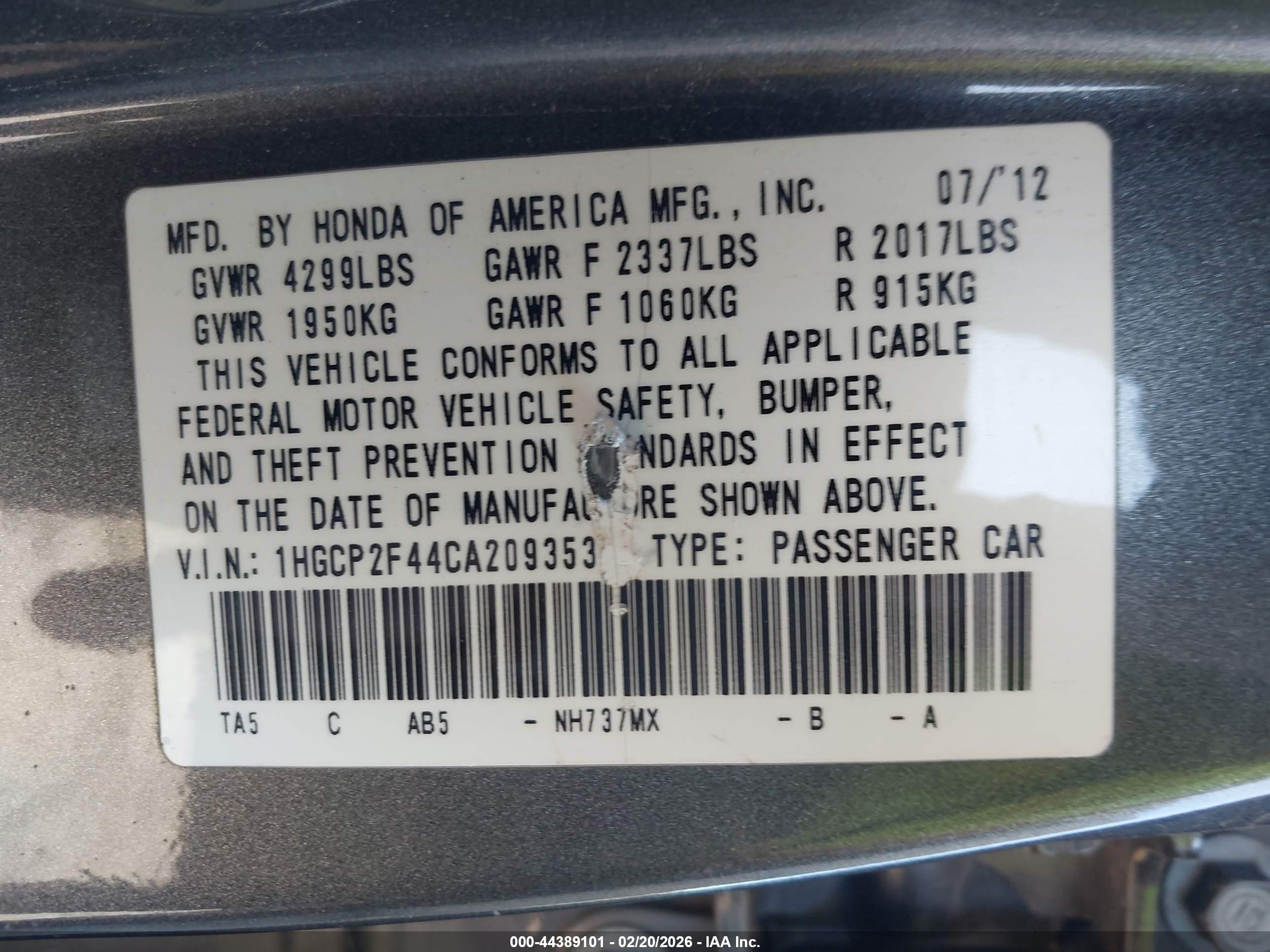 HONDA ACCORD image 9