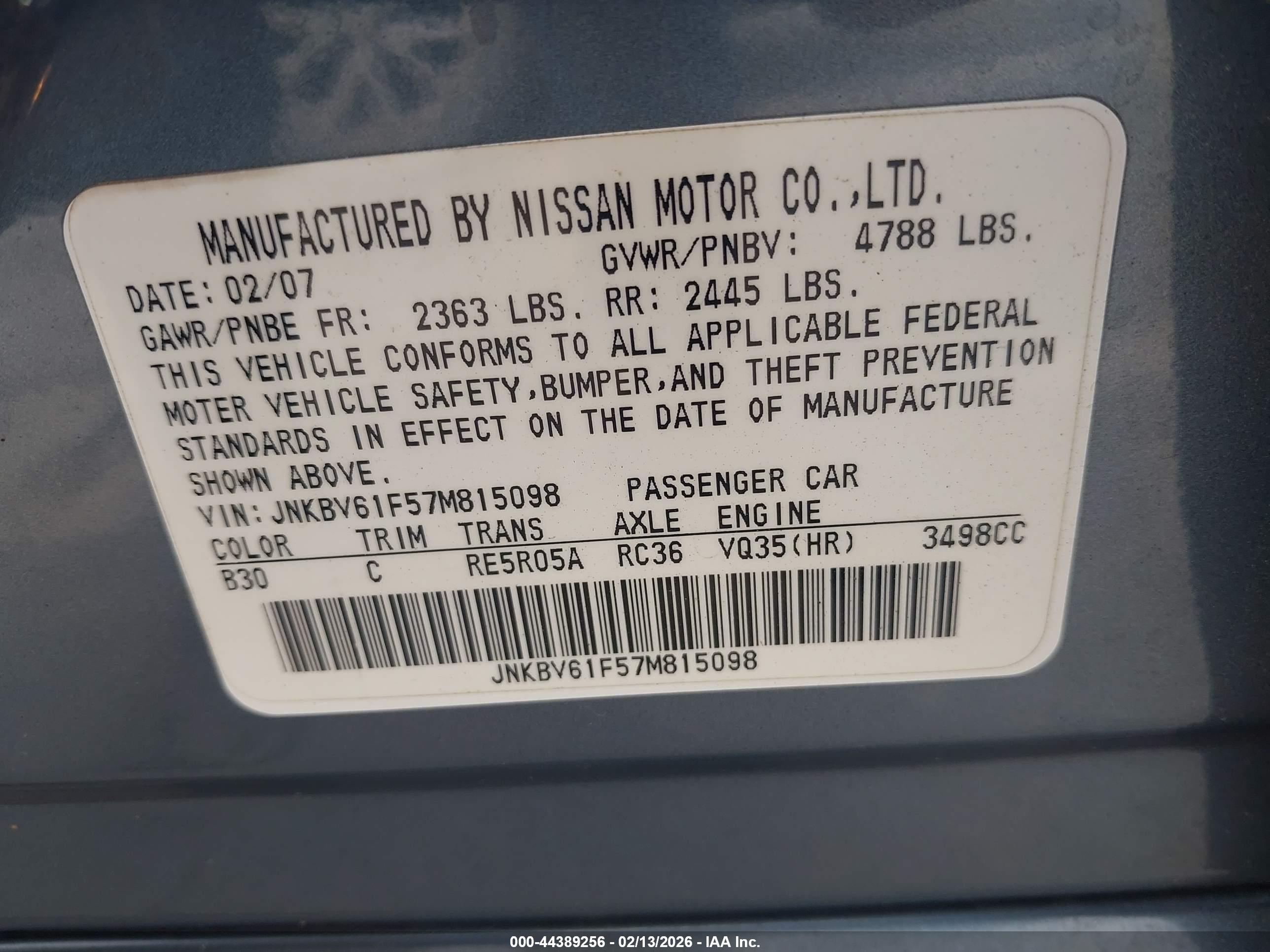 INFINITI G35X image 9