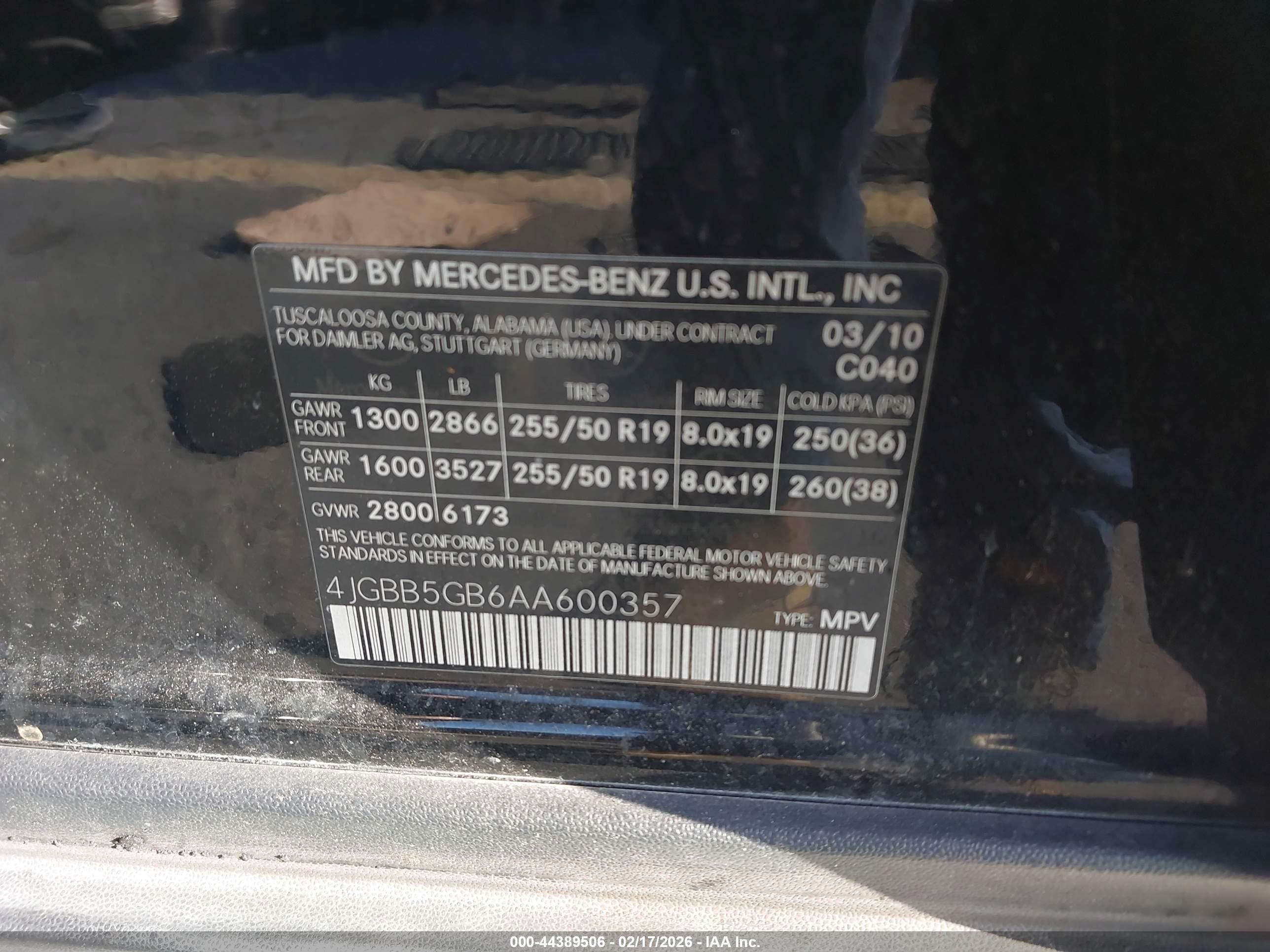 MERCEDES-BENZ ML image 9