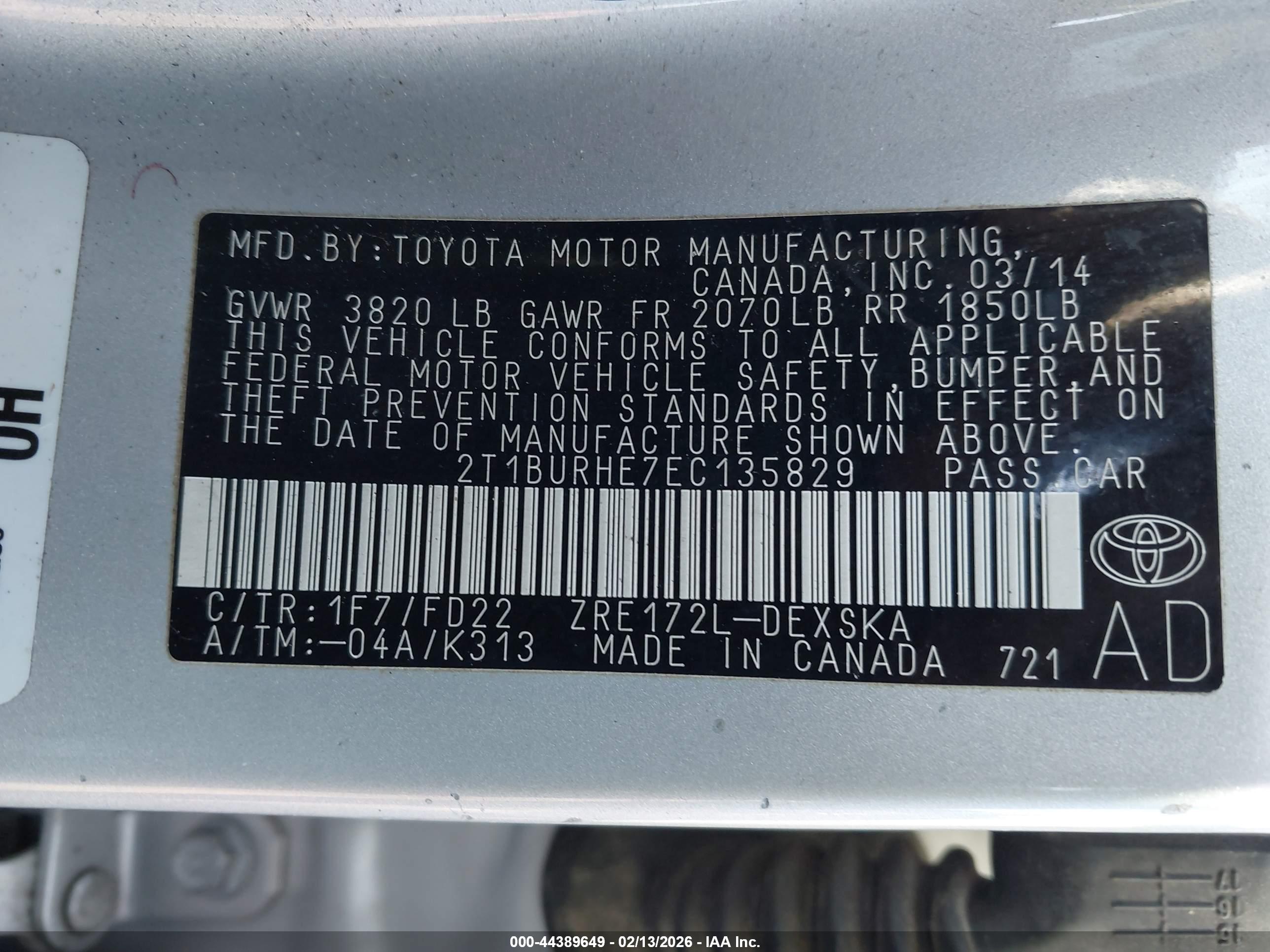TOYOTA COROLLA image 9