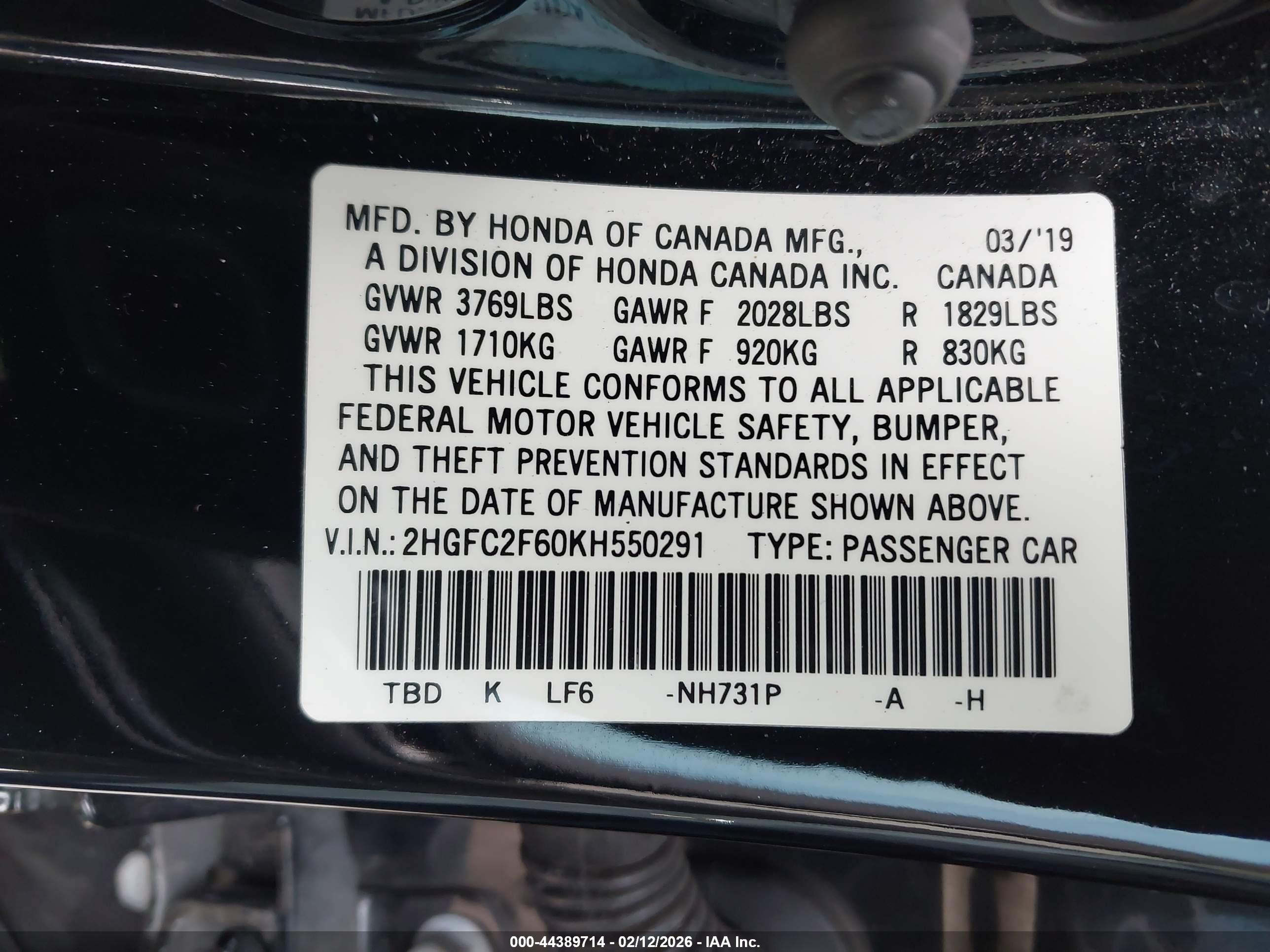 HONDA CIVIC image 9