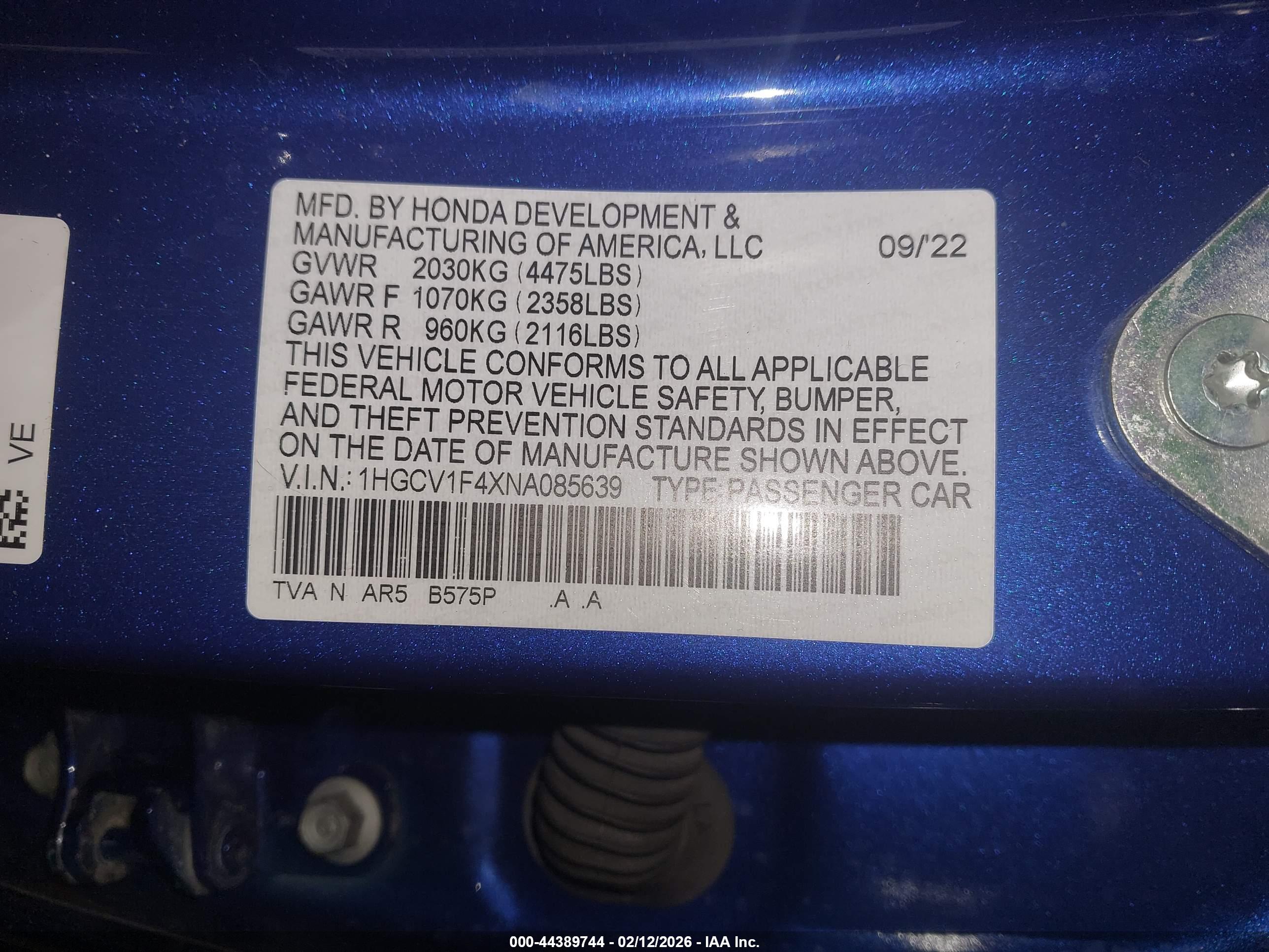 HONDA ACCORD image 9