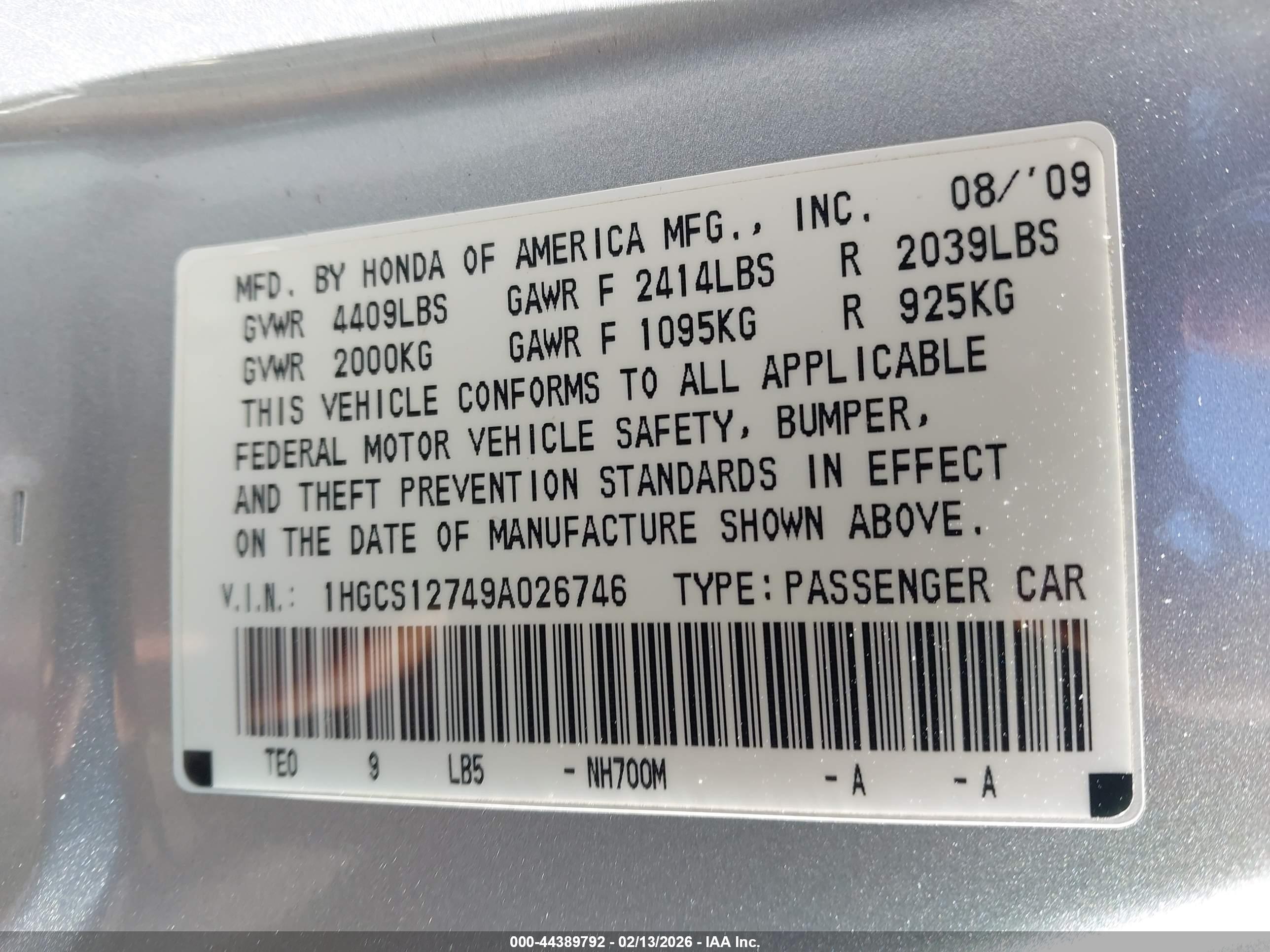 HONDA ACCORD image 9