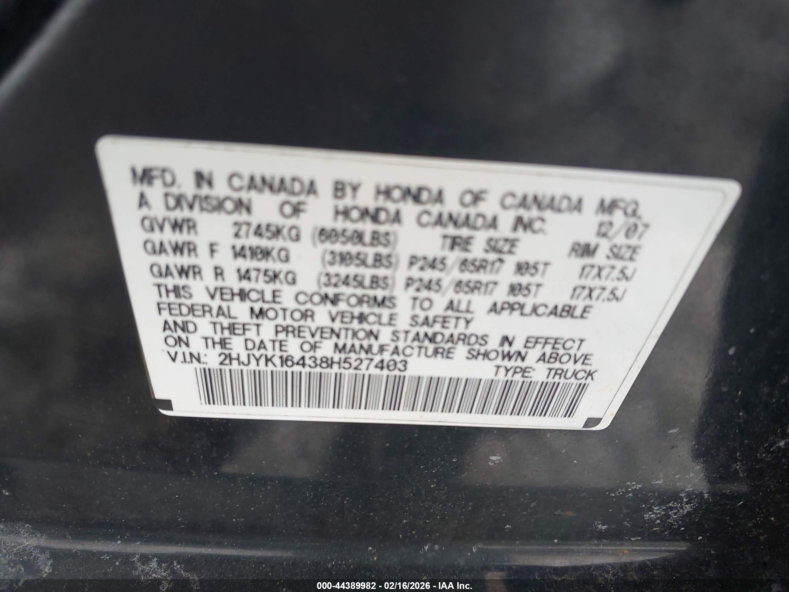 HONDA RIDGELINE image 9