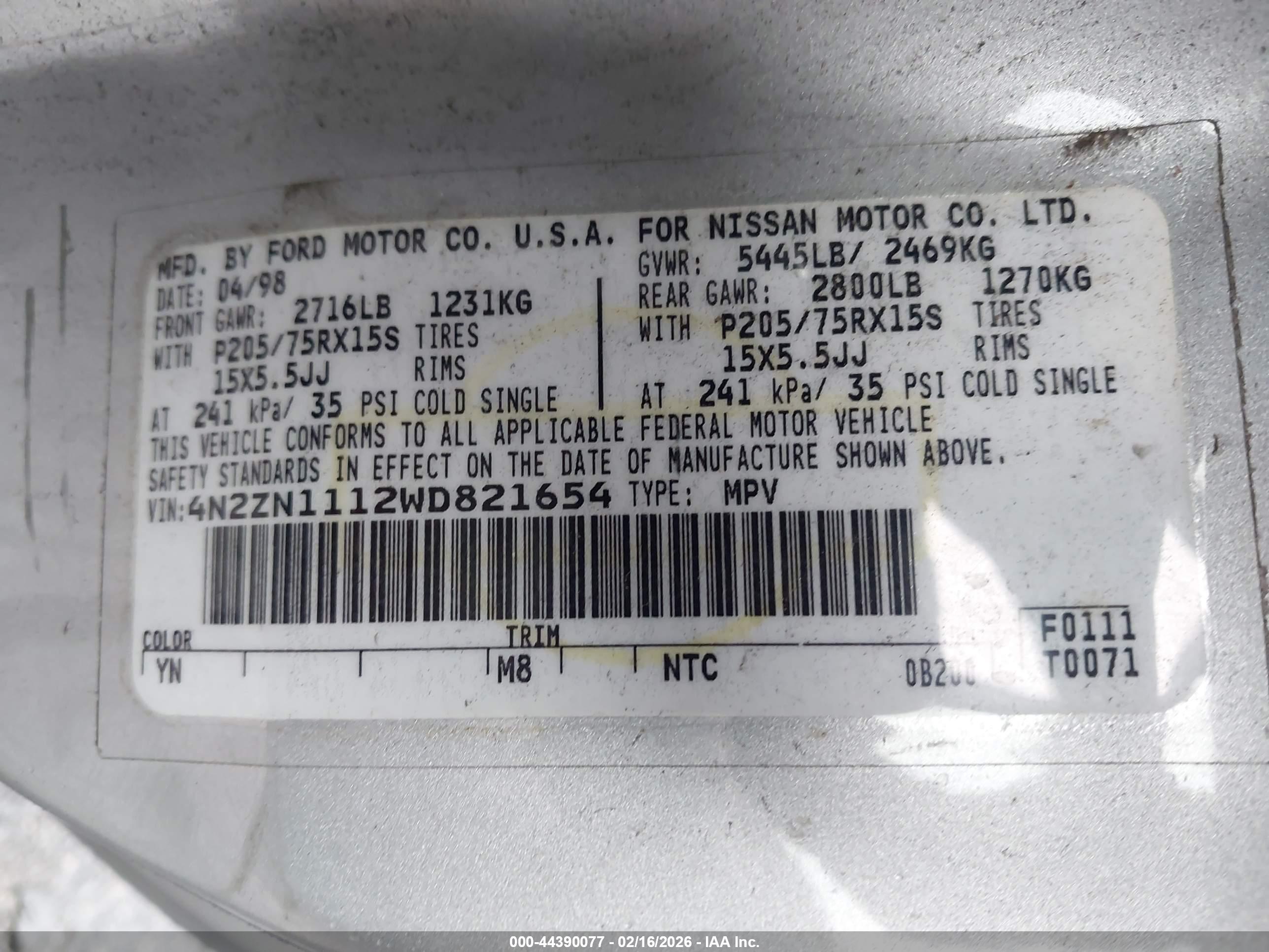 NISSAN QUEST image 9