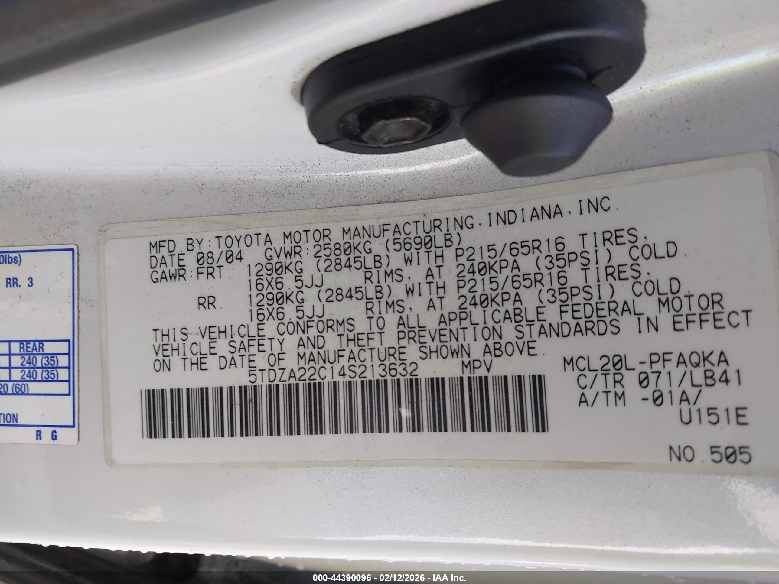 TOYOTA SIENNA image 9