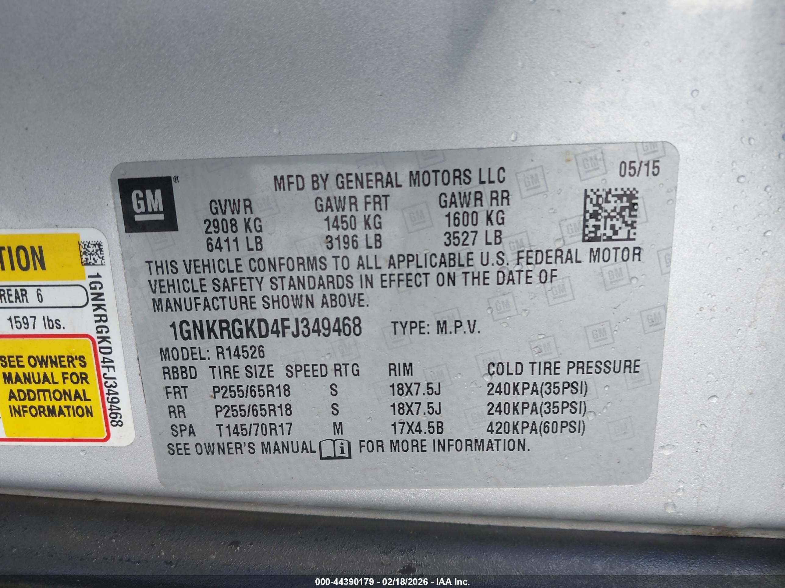 CHEVROLET TRAVERSE image 9