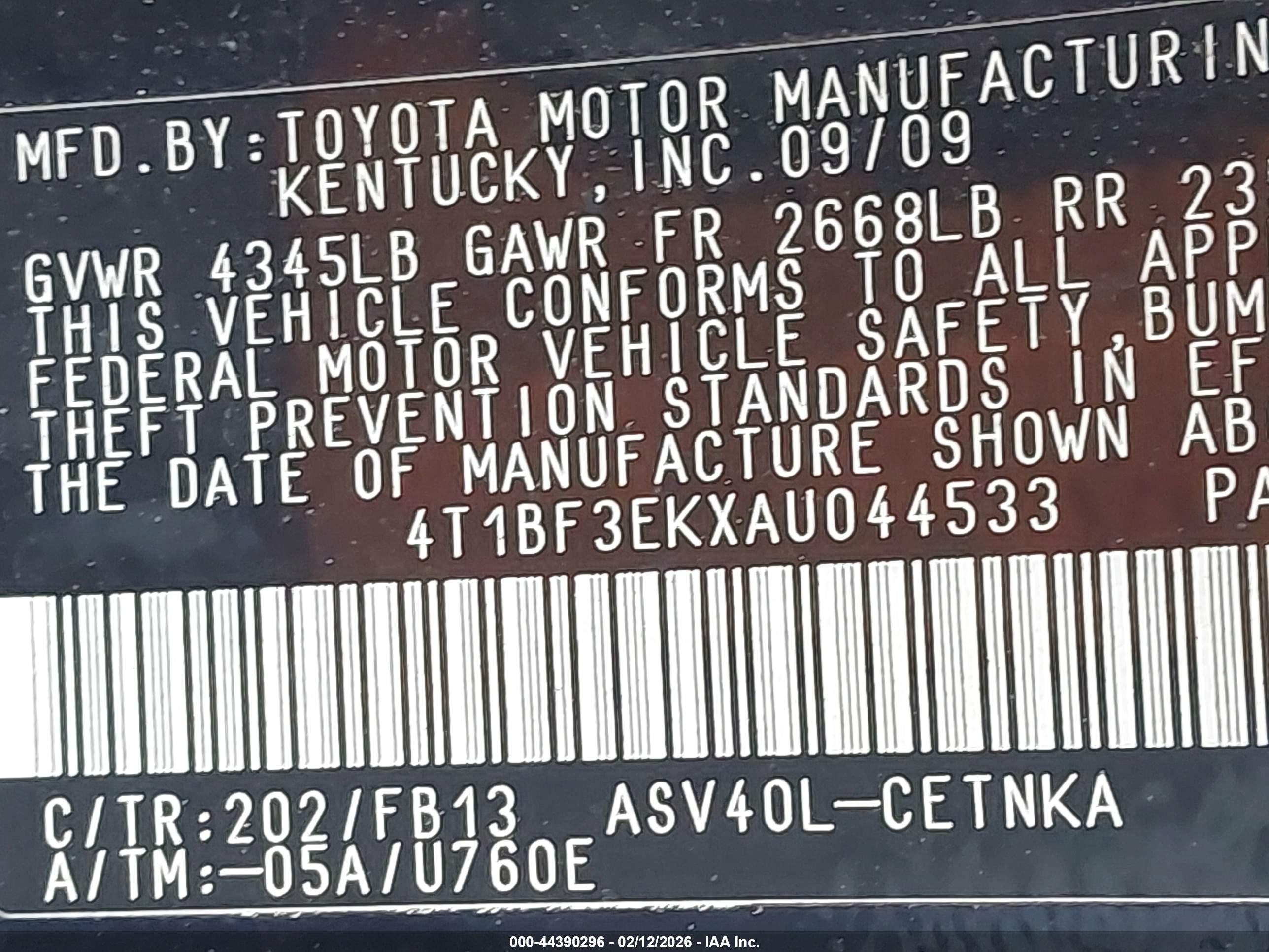 TOYOTA CAMRY image 9
