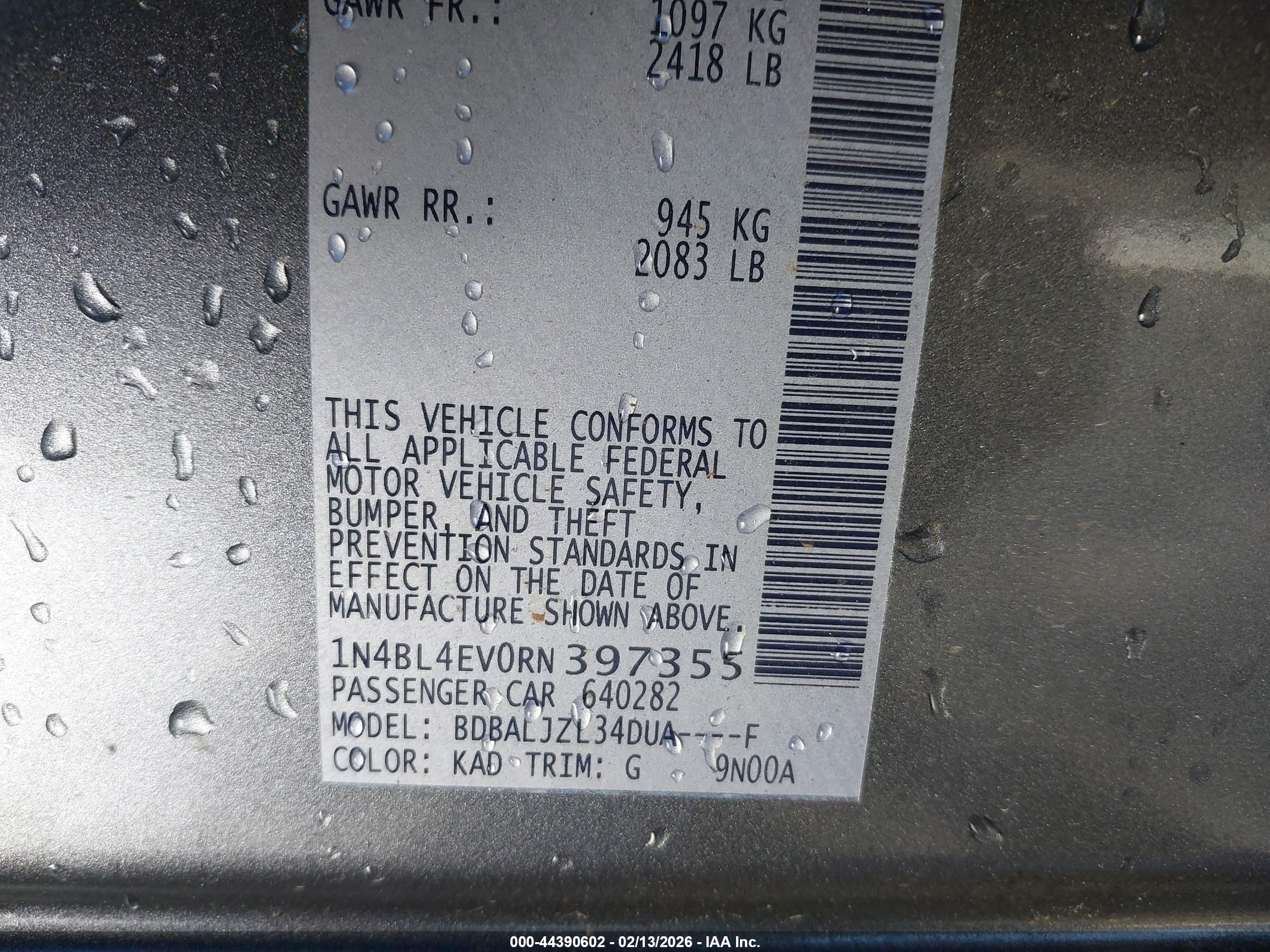 NISSAN ALTIMA image 9