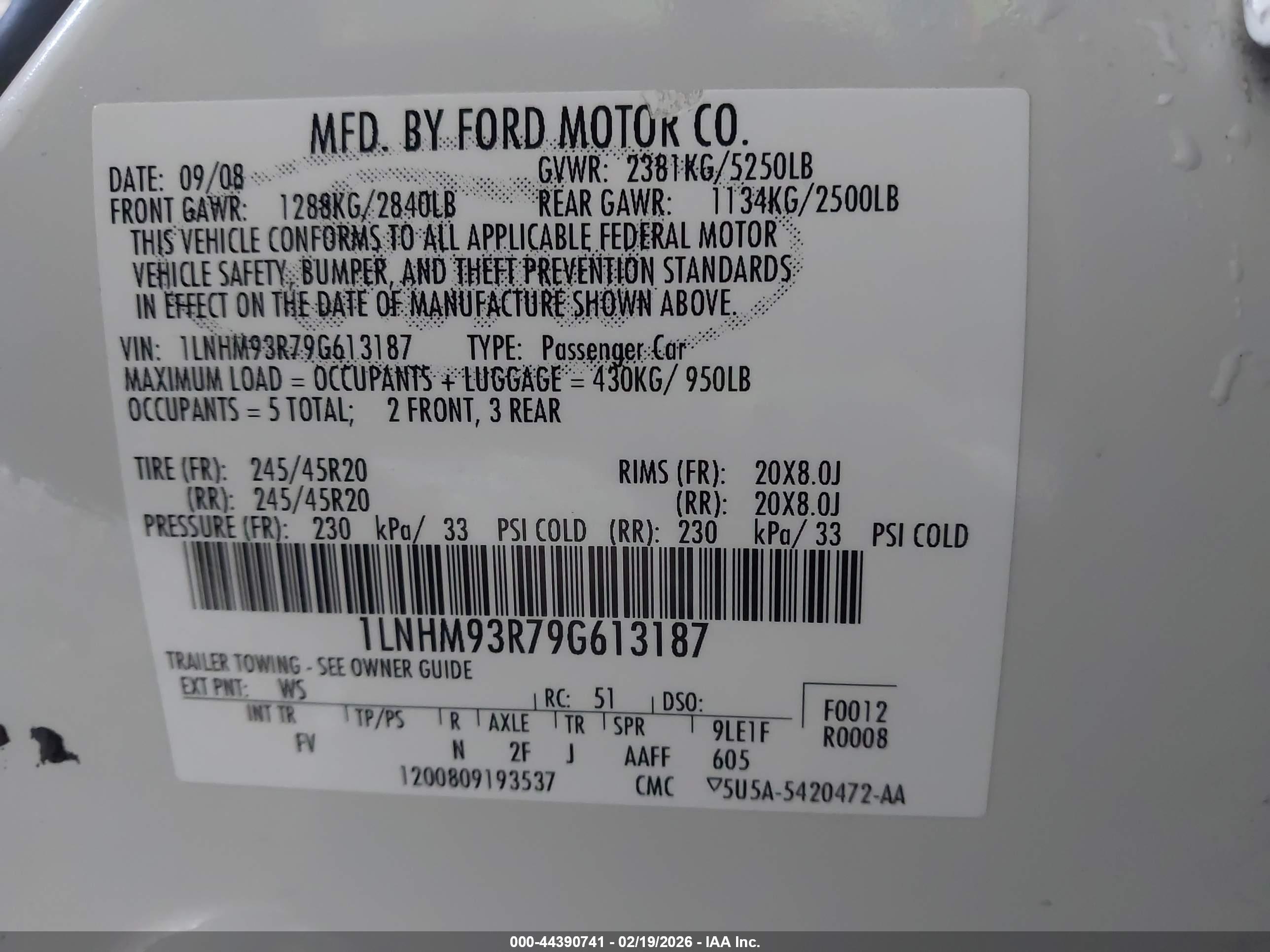 LINCOLN MKS image 9