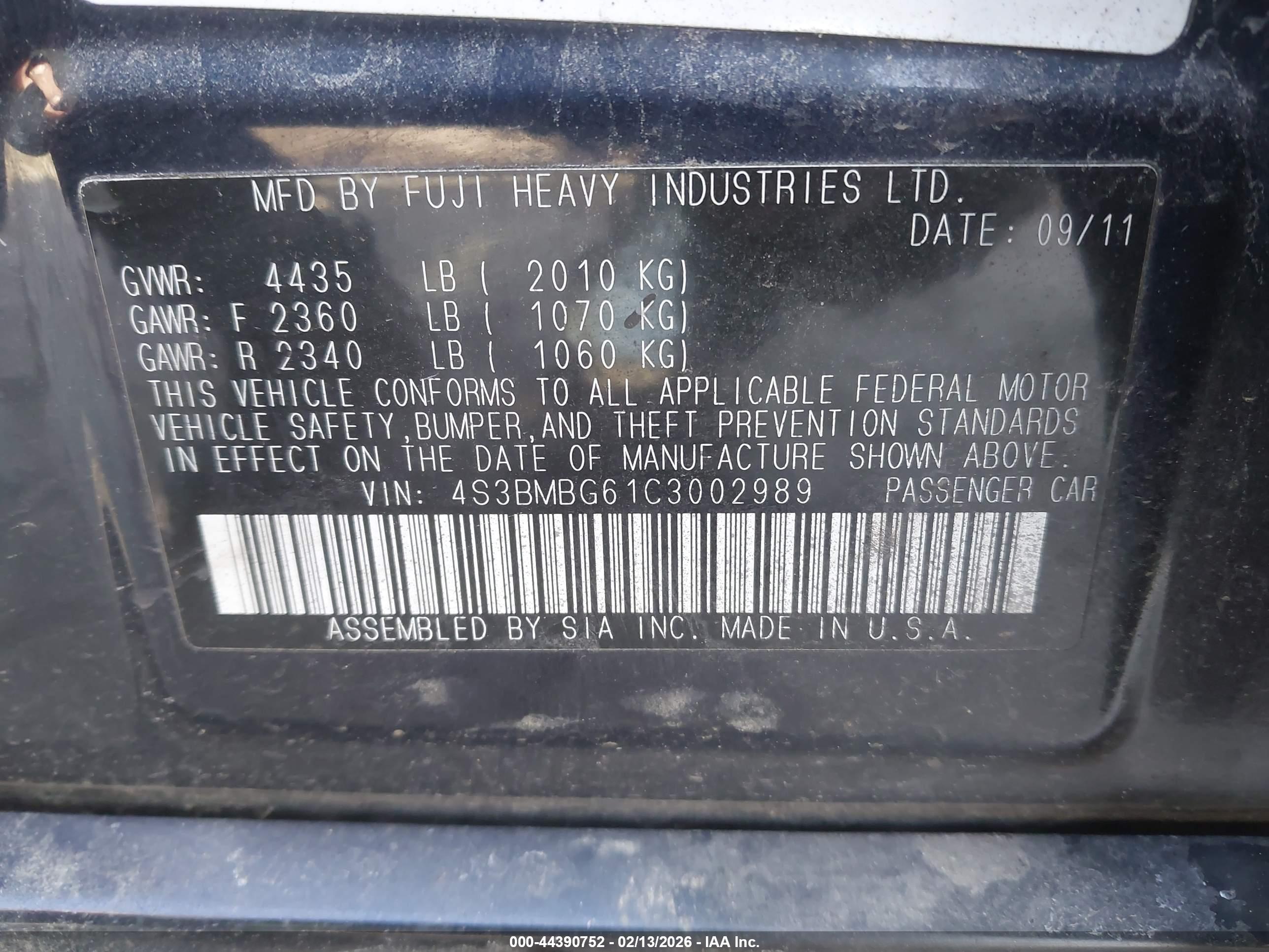 SUBARU LEGACY image 9