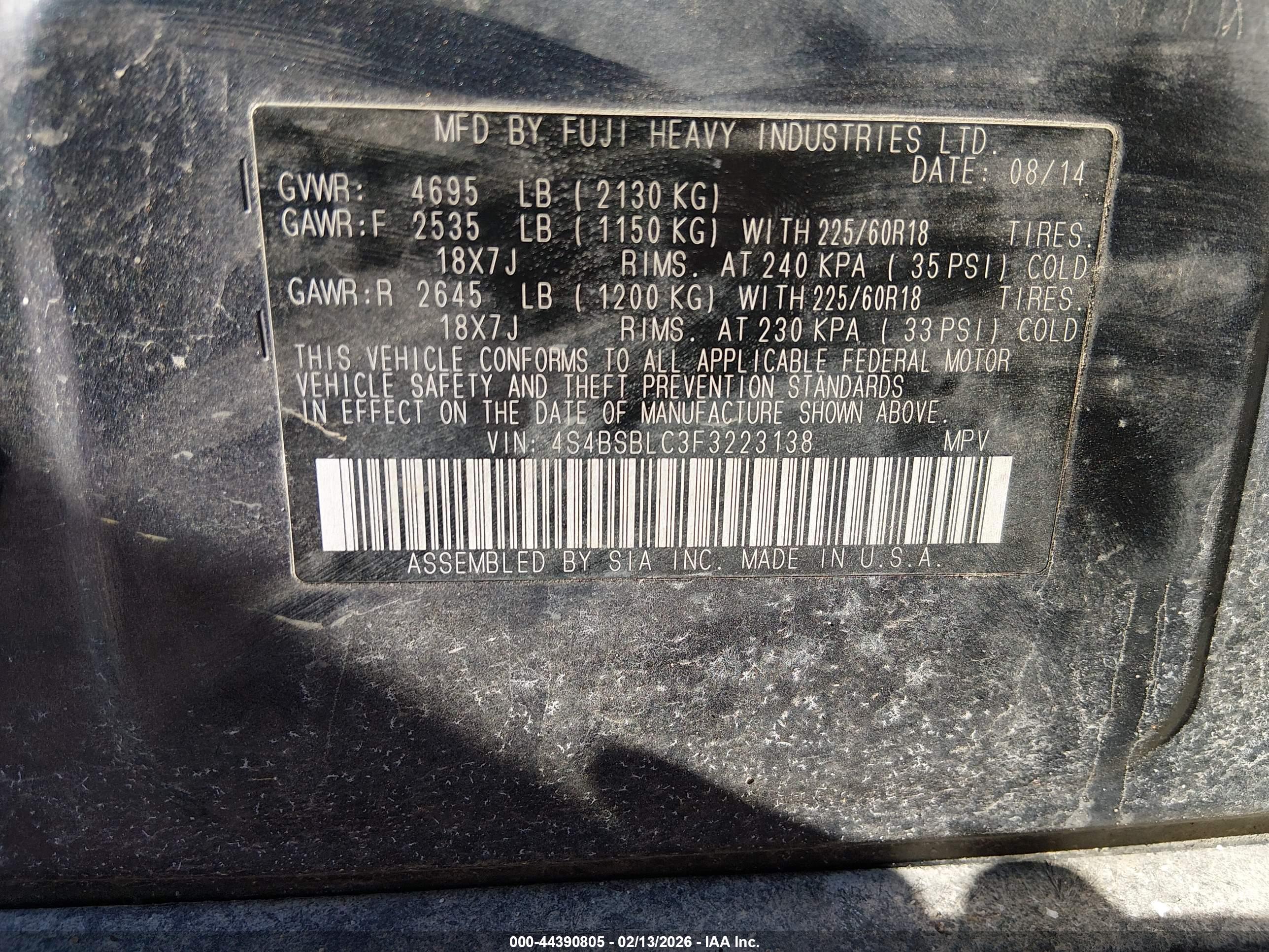 SUBARU OUTBACK image 9