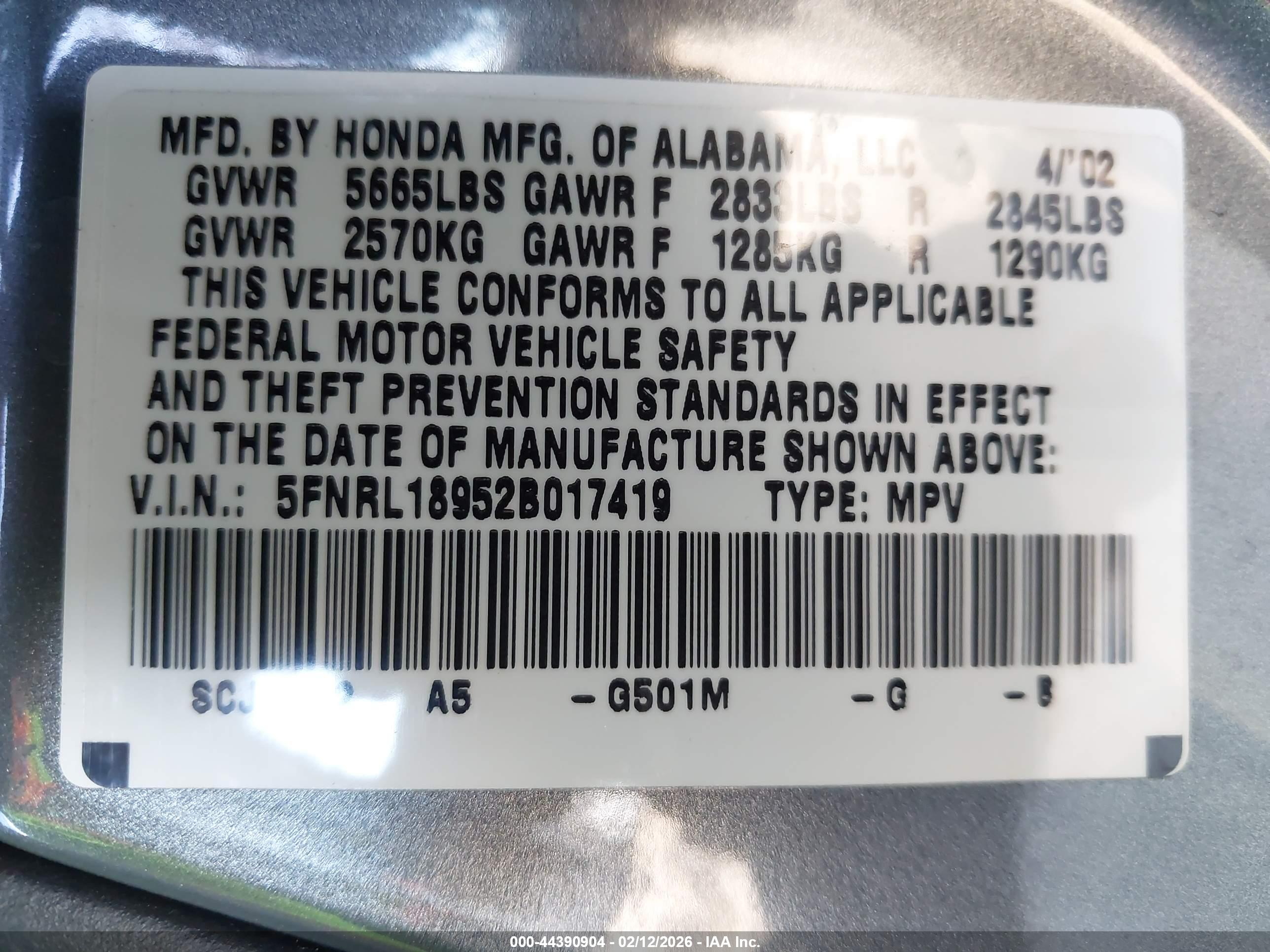 HONDA ODYSSEY image 9