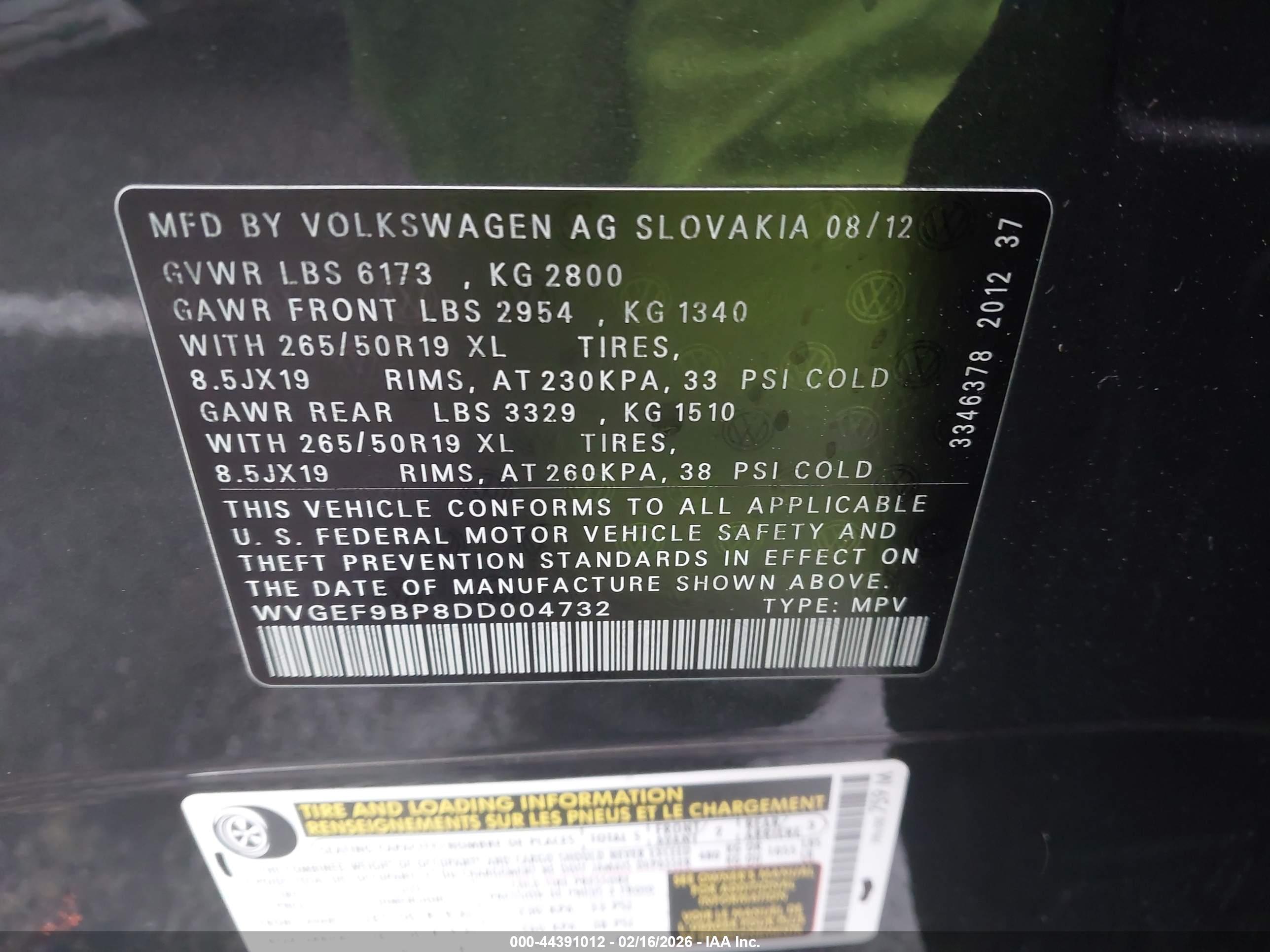 VOLKSWAGEN TOUAREG image 9