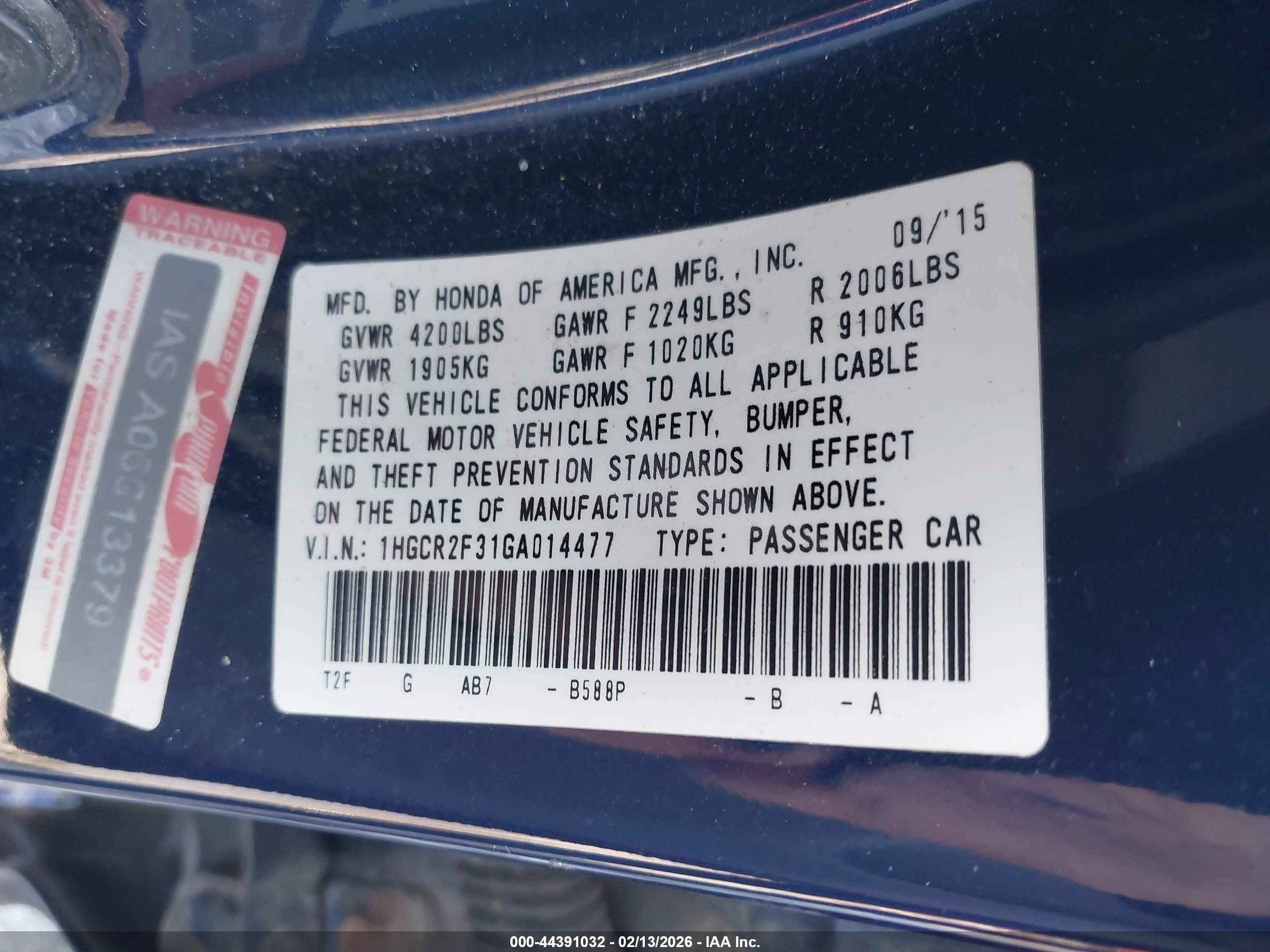 HONDA ACCORD image 9