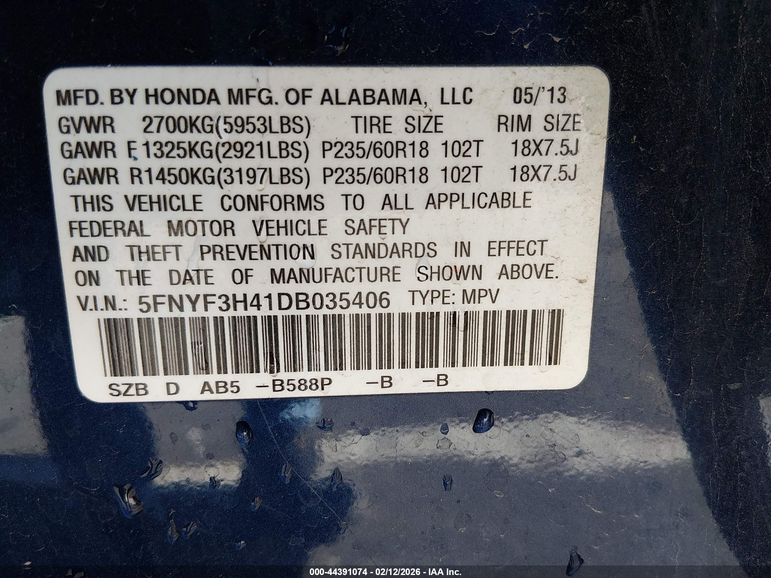 HONDA PILOT image 9