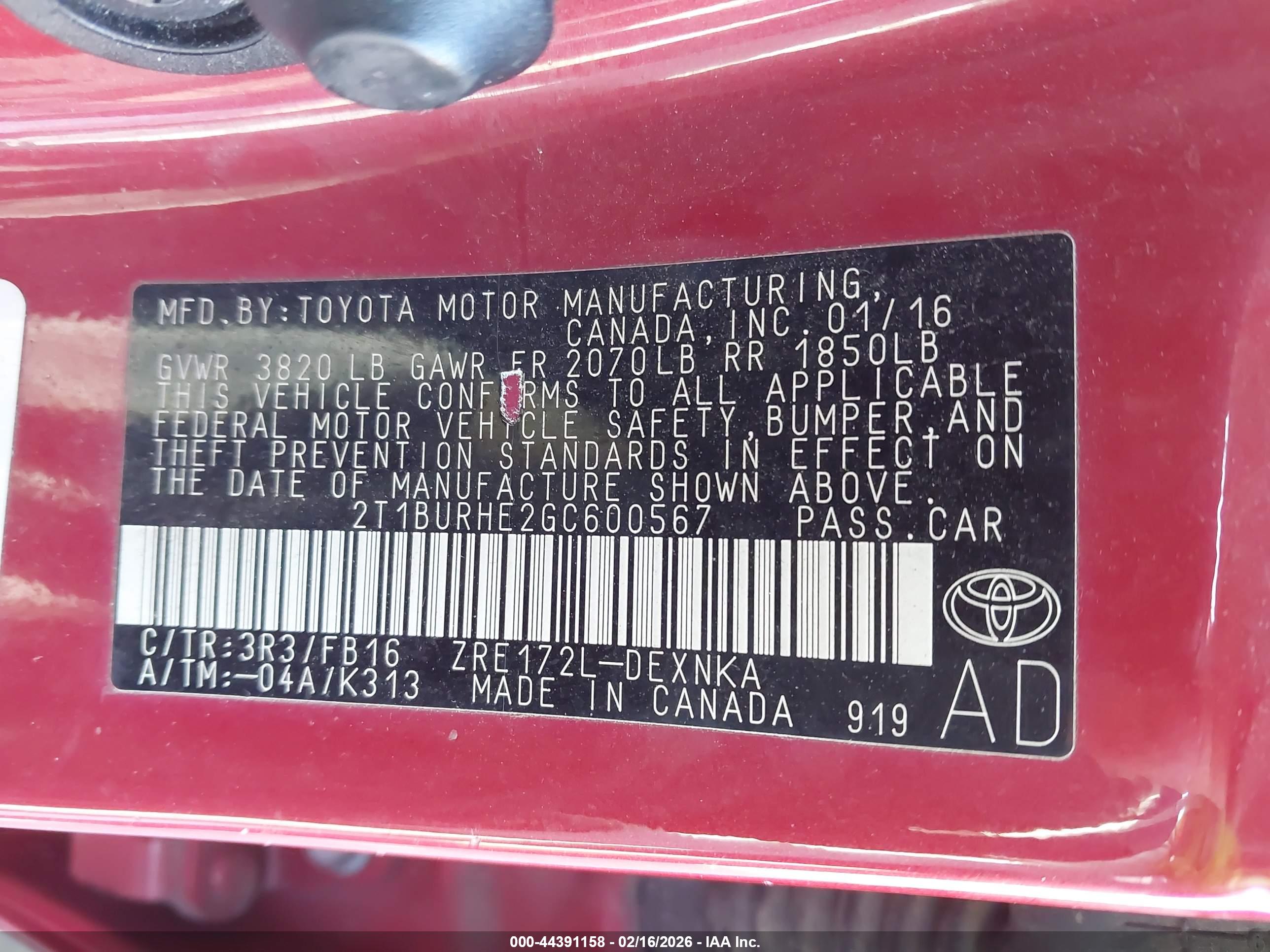 TOYOTA COROLLA image 9