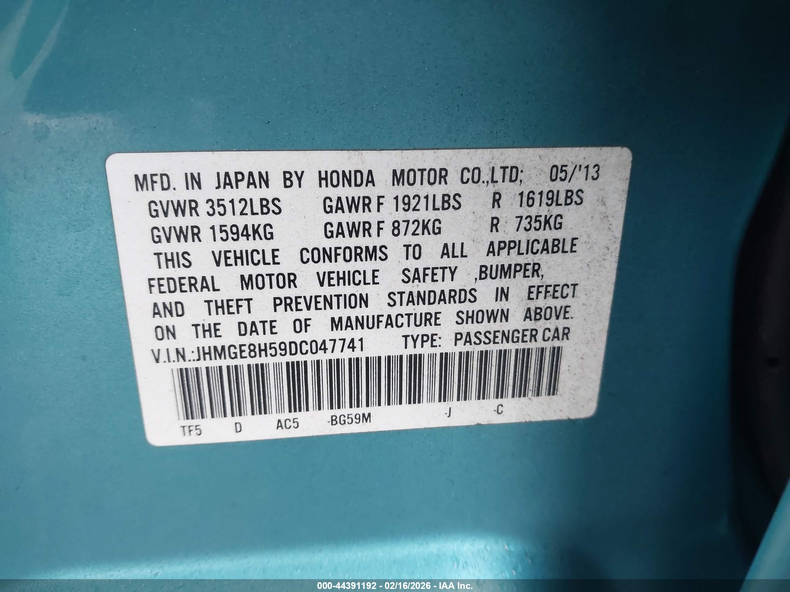 HONDA FIT image 9
