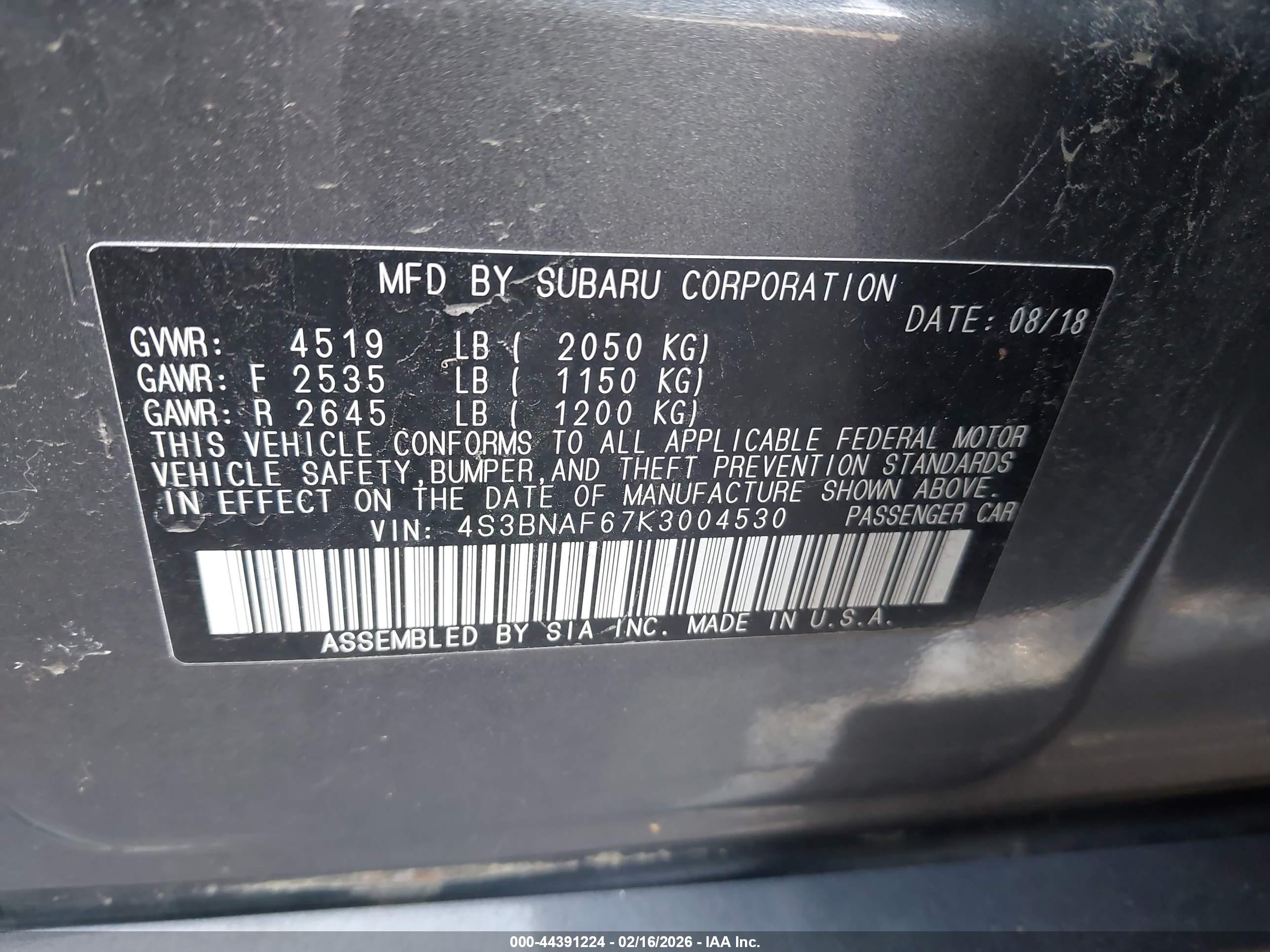 SUBARU LEGACY image 9