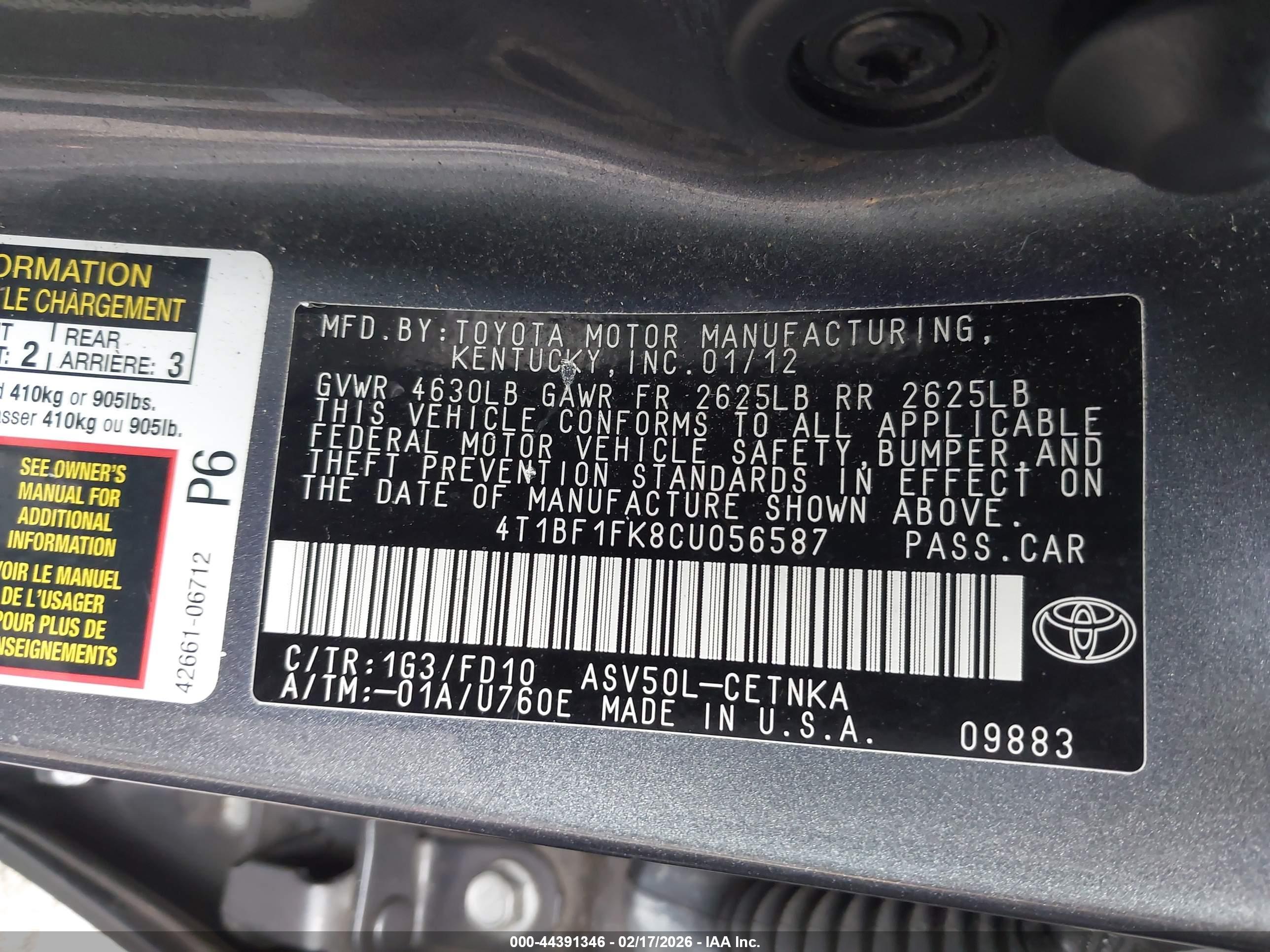 TOYOTA CAMRY image 9