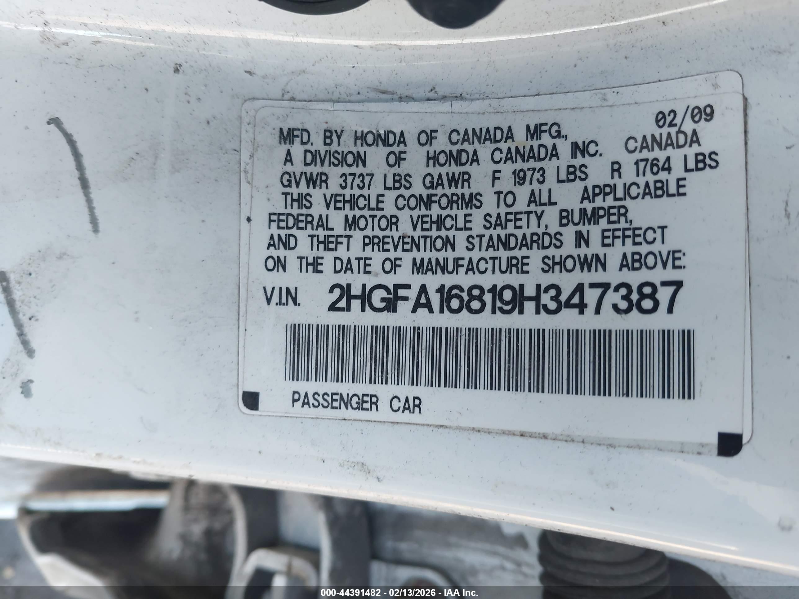 HONDA CIVIC image 9