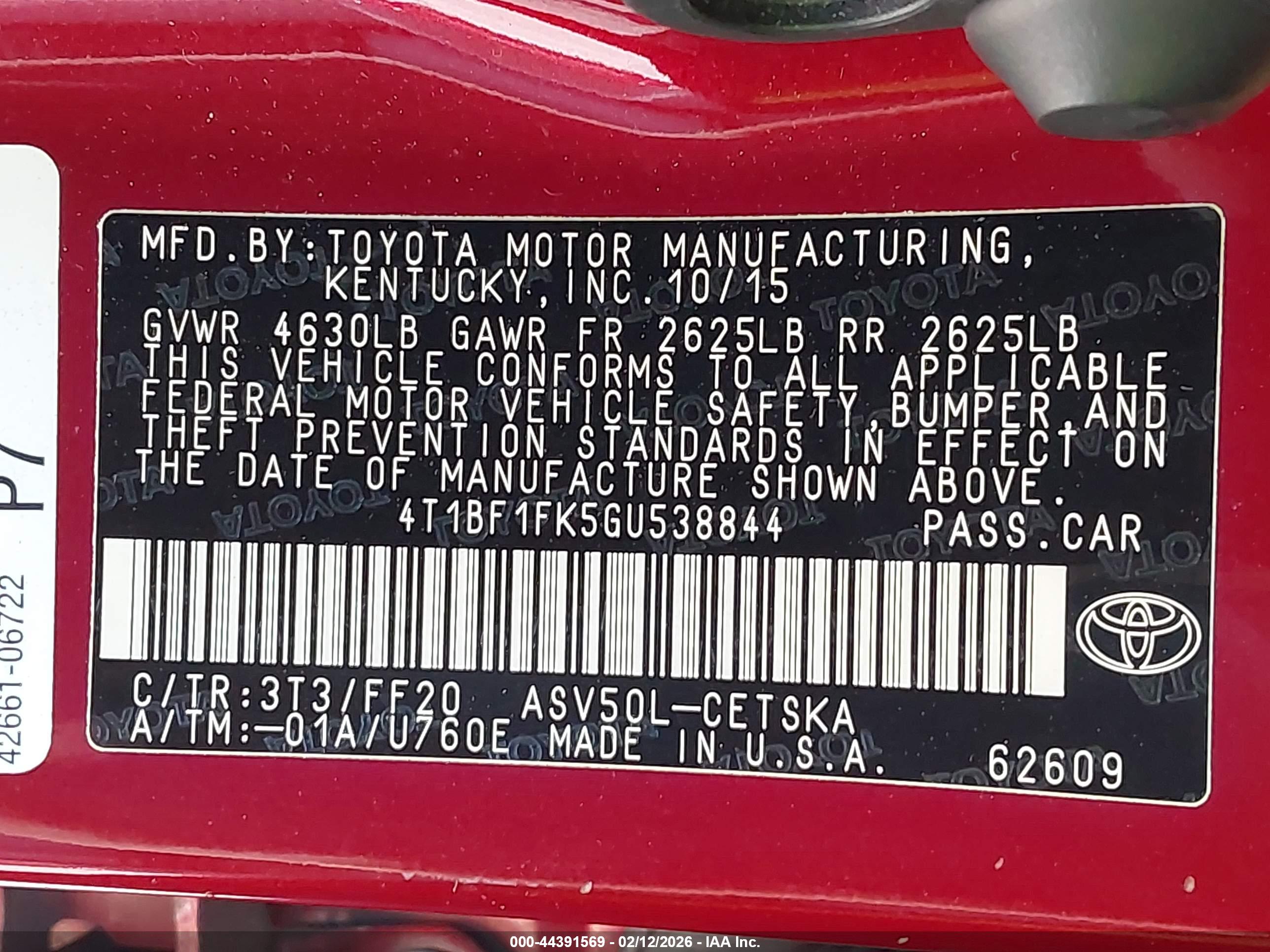 TOYOTA CAMRY image 9