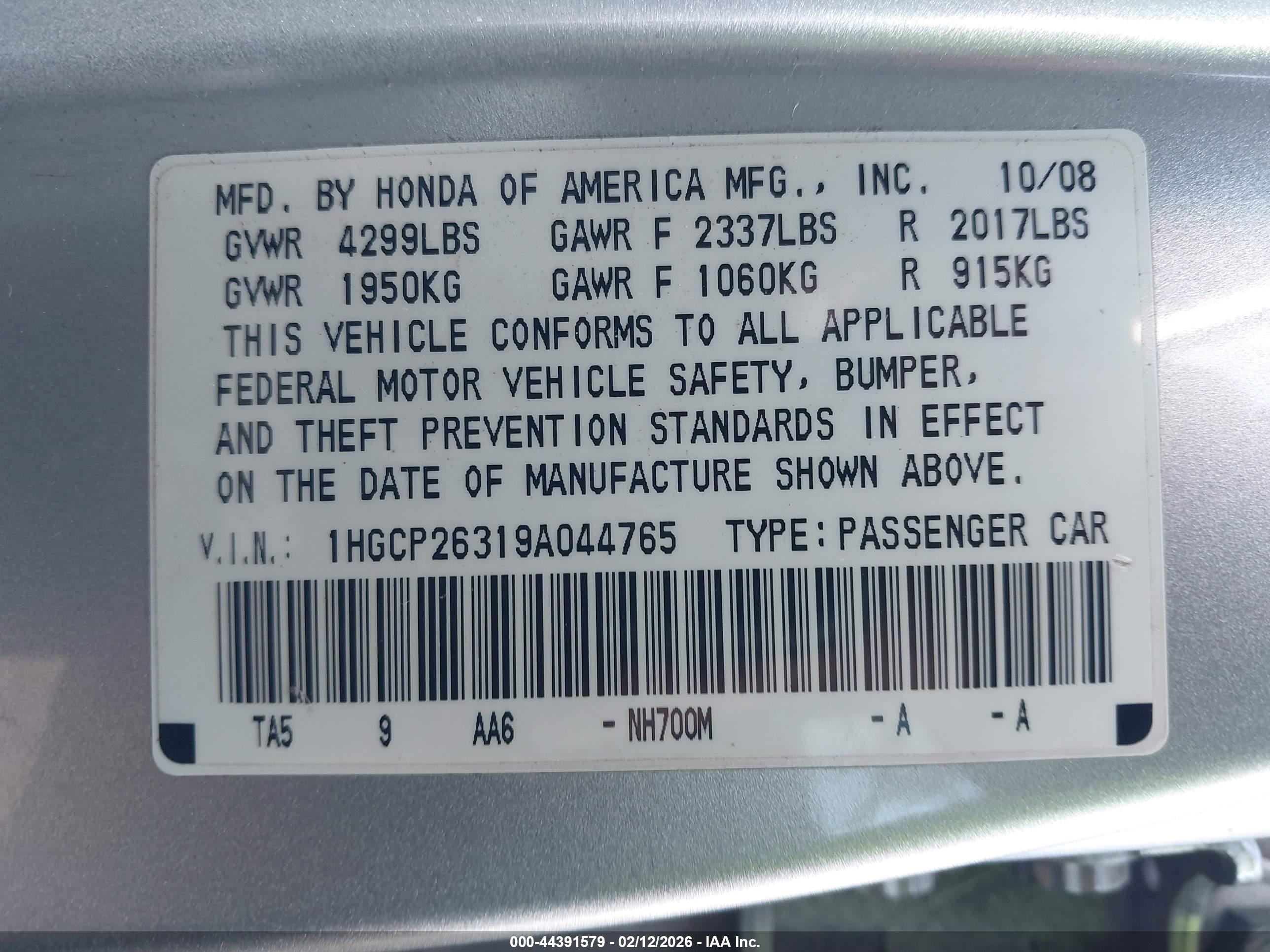 HONDA ACCORD image 9