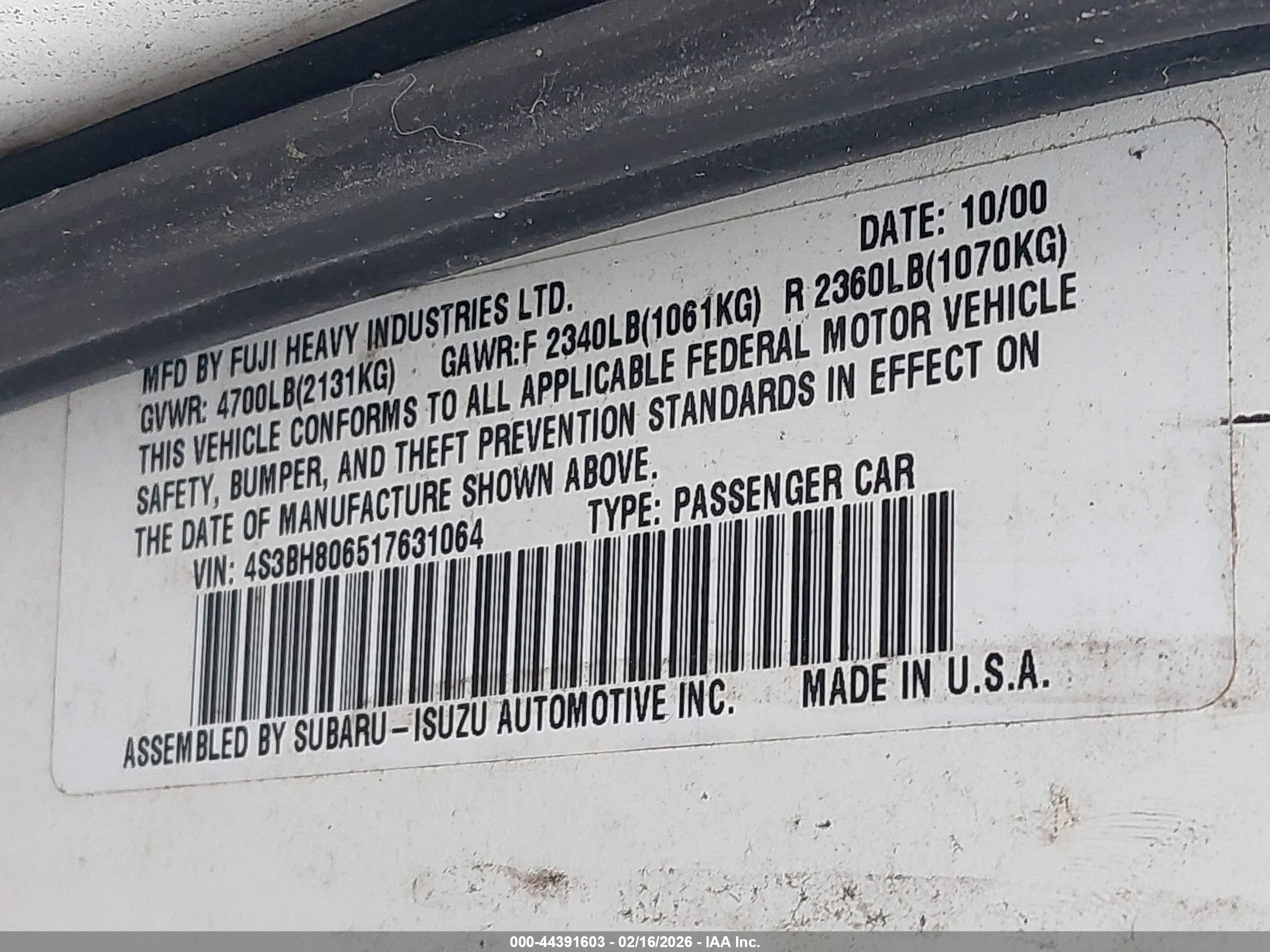 SUBARU OUTBACK image 9