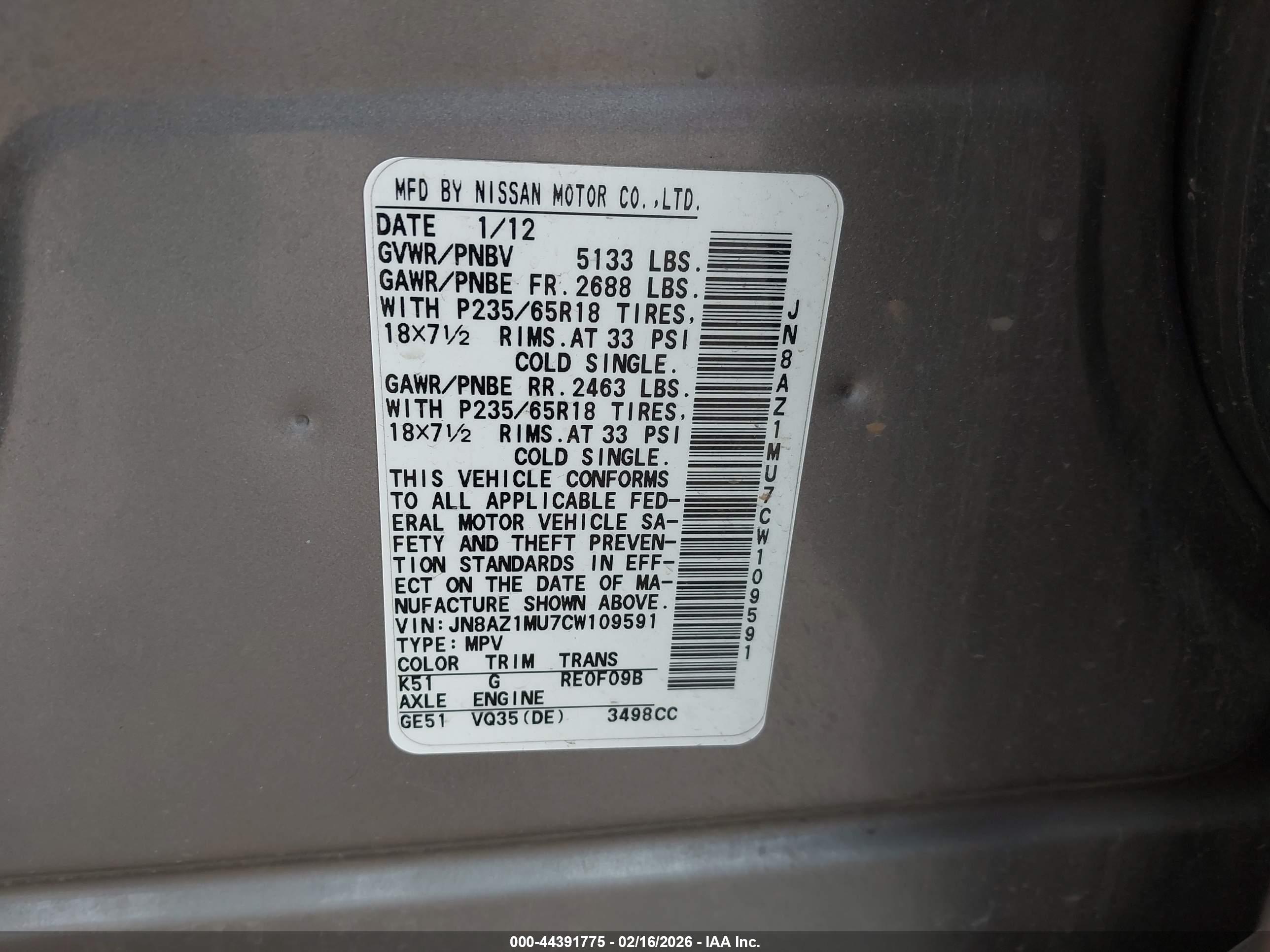 NISSAN MURANO image 9