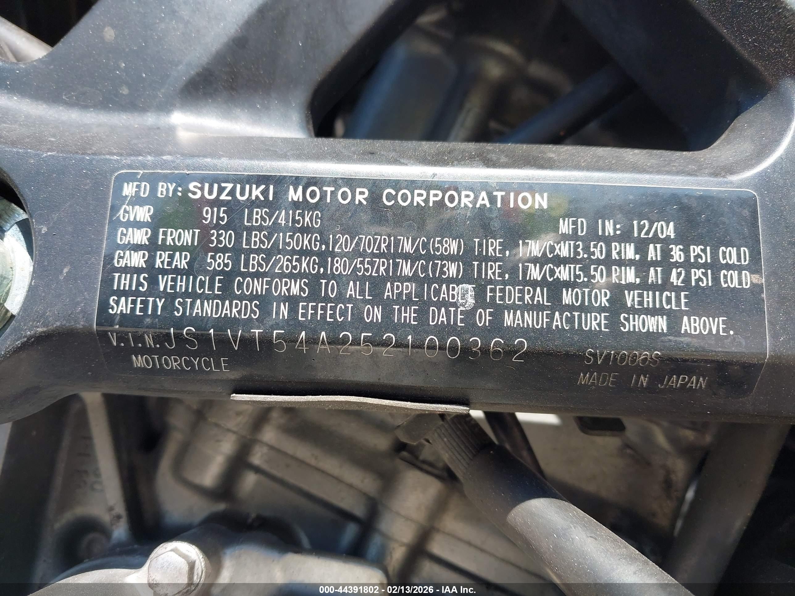 SUZUKI SV1000 image 10