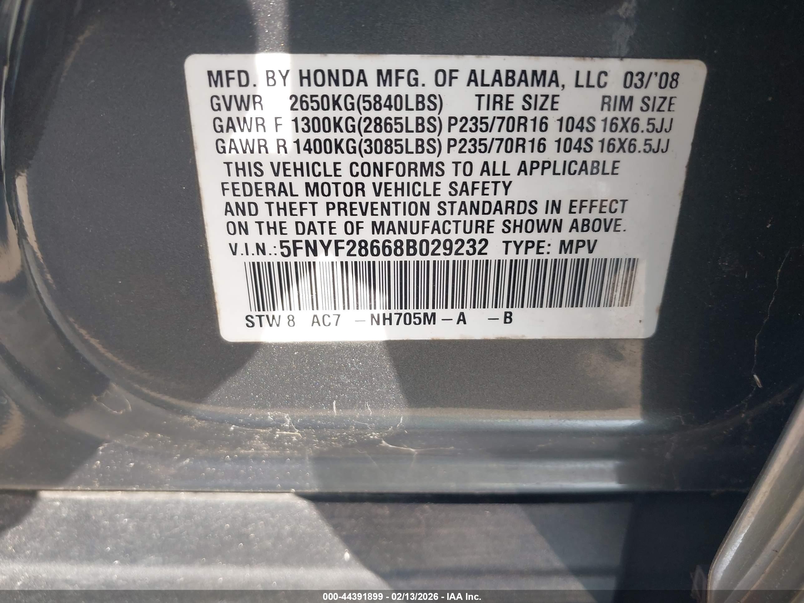 HONDA PILOT image 9