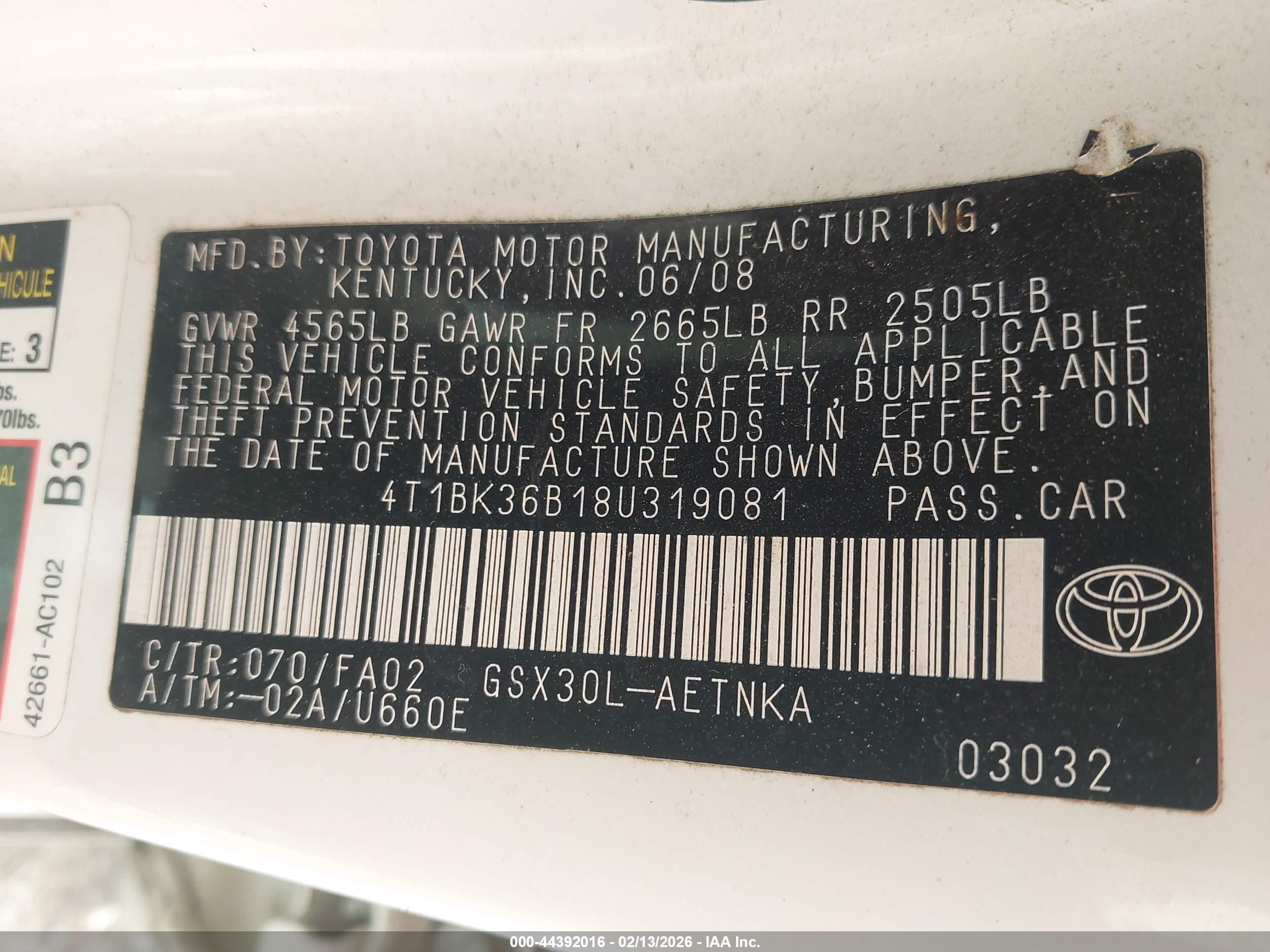 TOYOTA AVALON image 9
