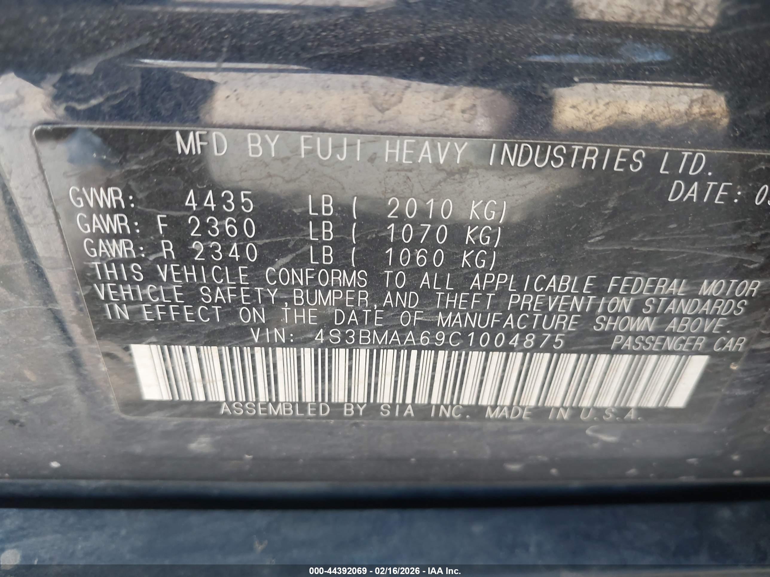 SUBARU LEGACY image 9