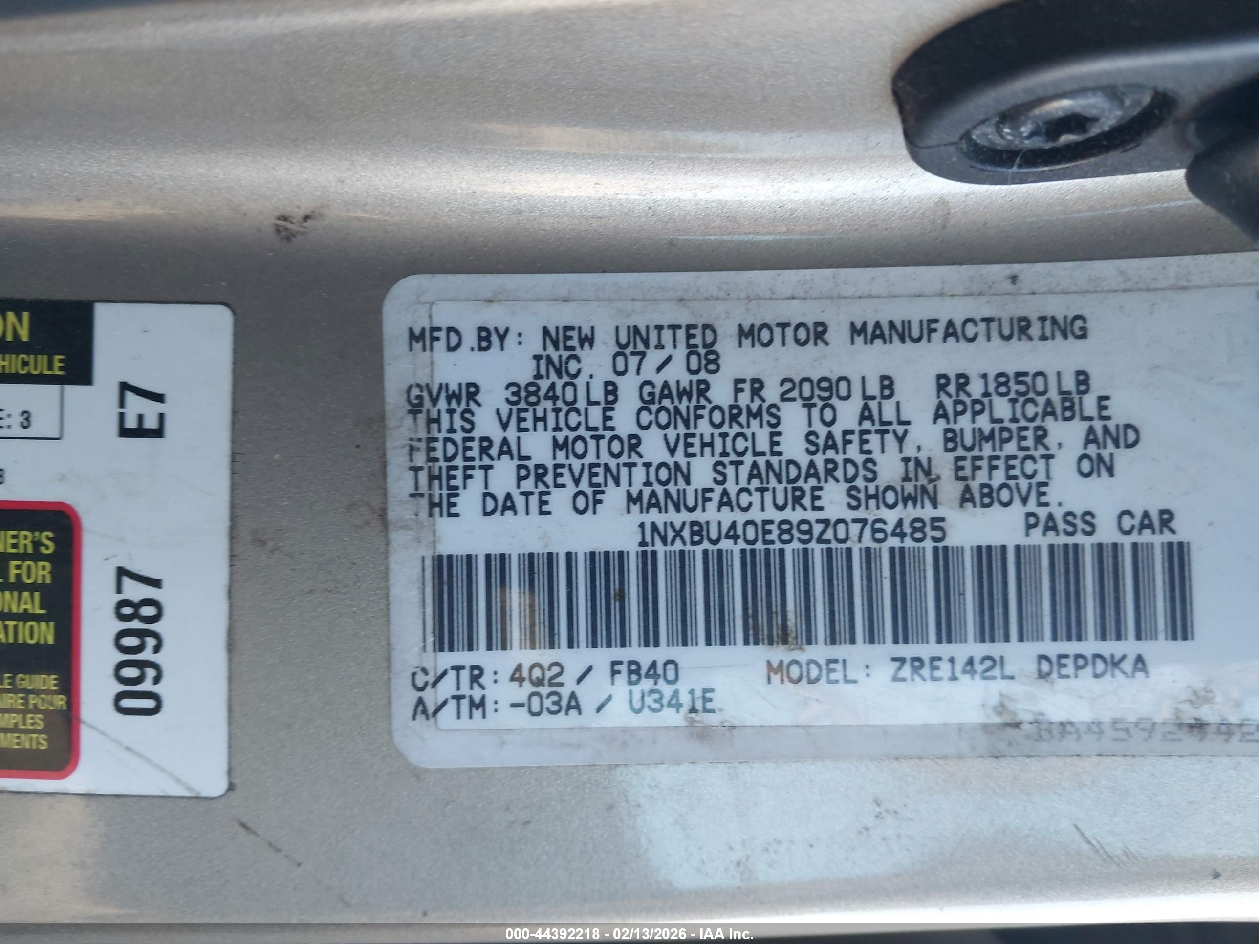 TOYOTA COROLLA image 9