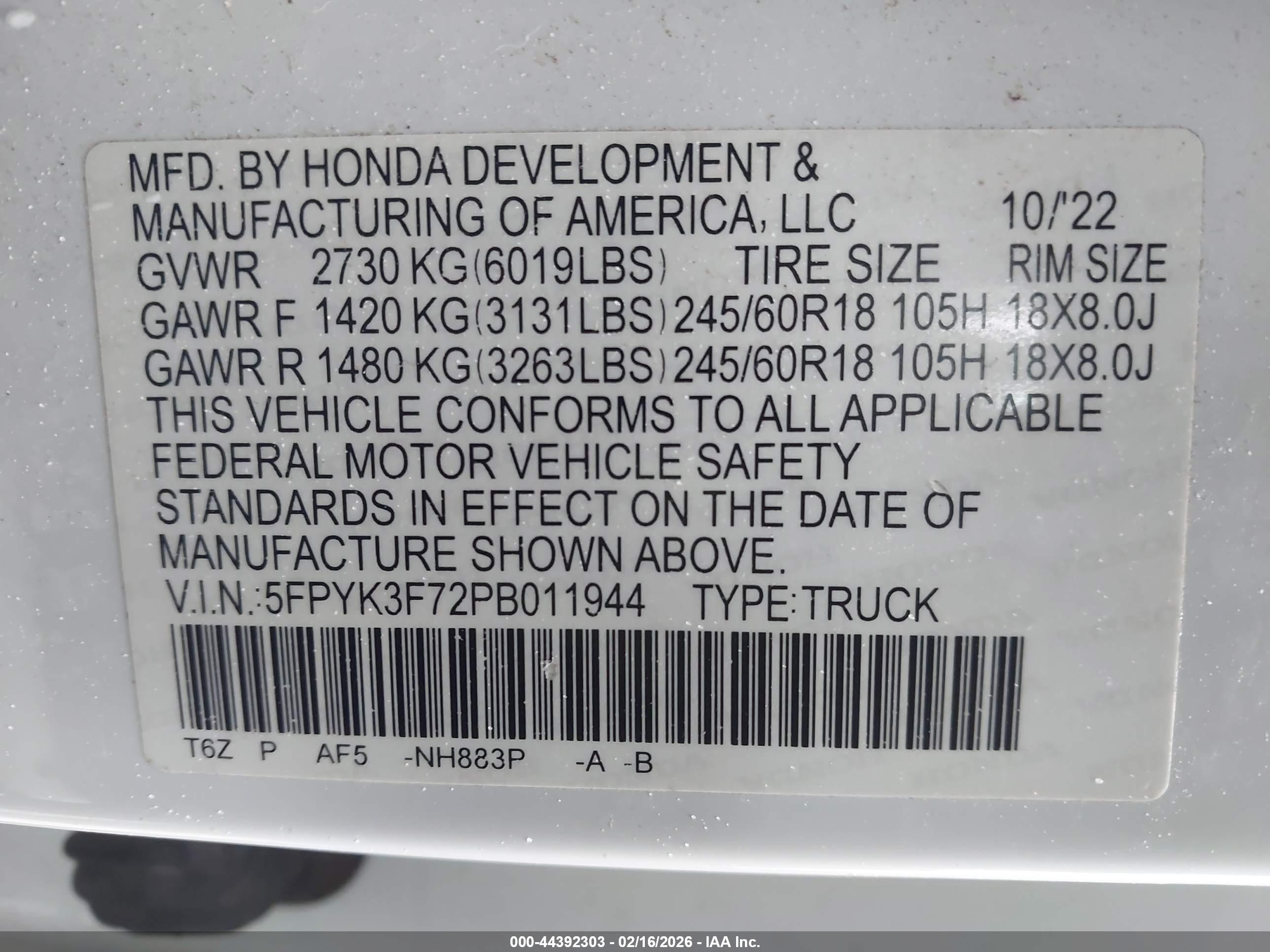 HONDA RIDGELINE image 9